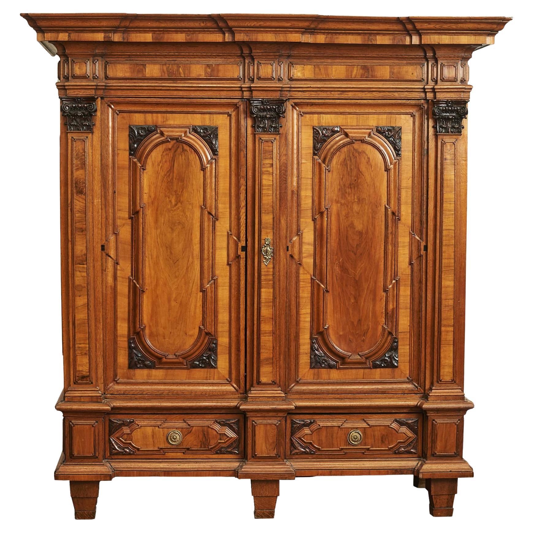 Danish 18th Century Baroque Manor House Kast or Armoire