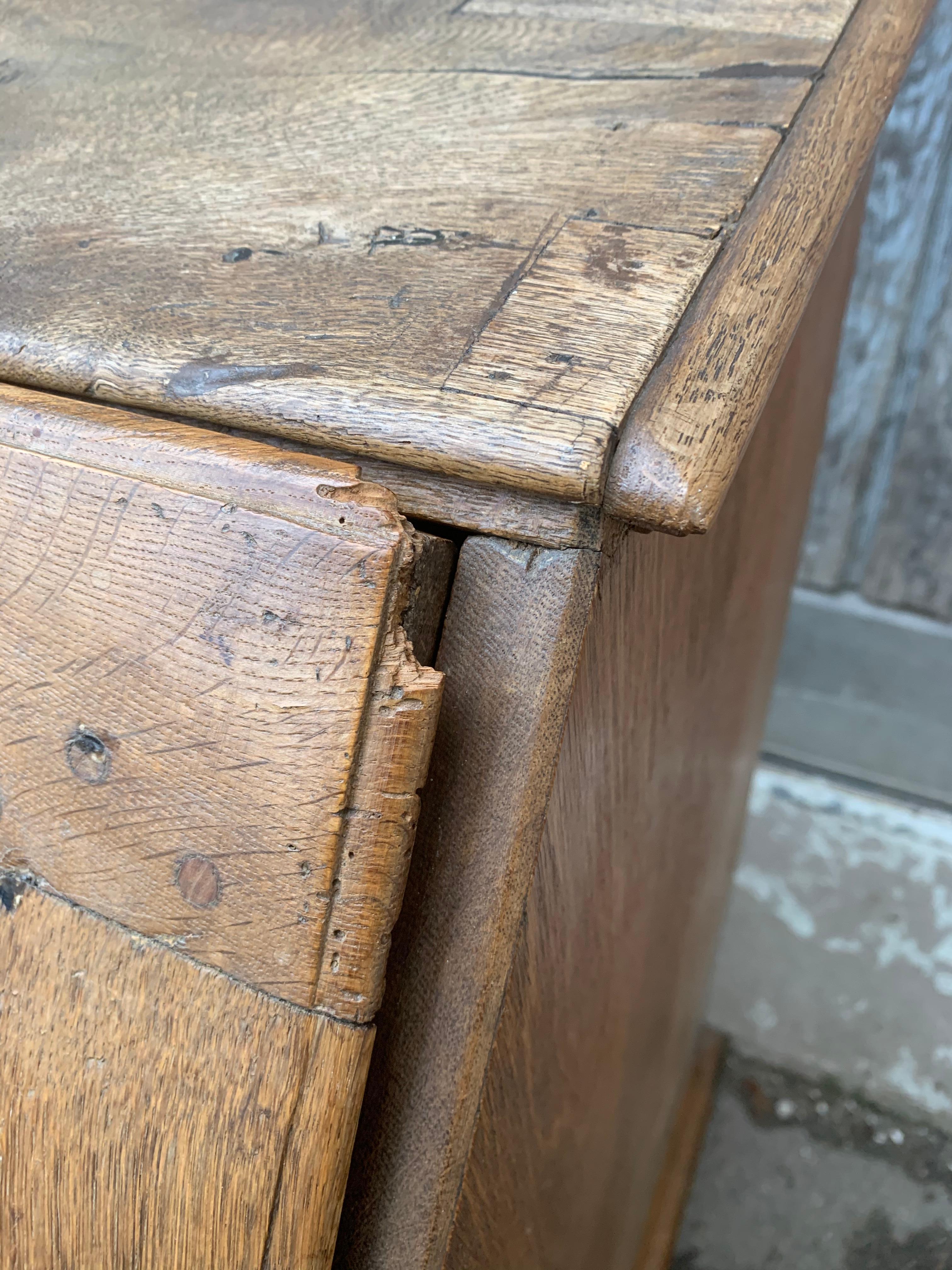 Danish 18th Century Baroque Oak Secretary Writing Desk 7