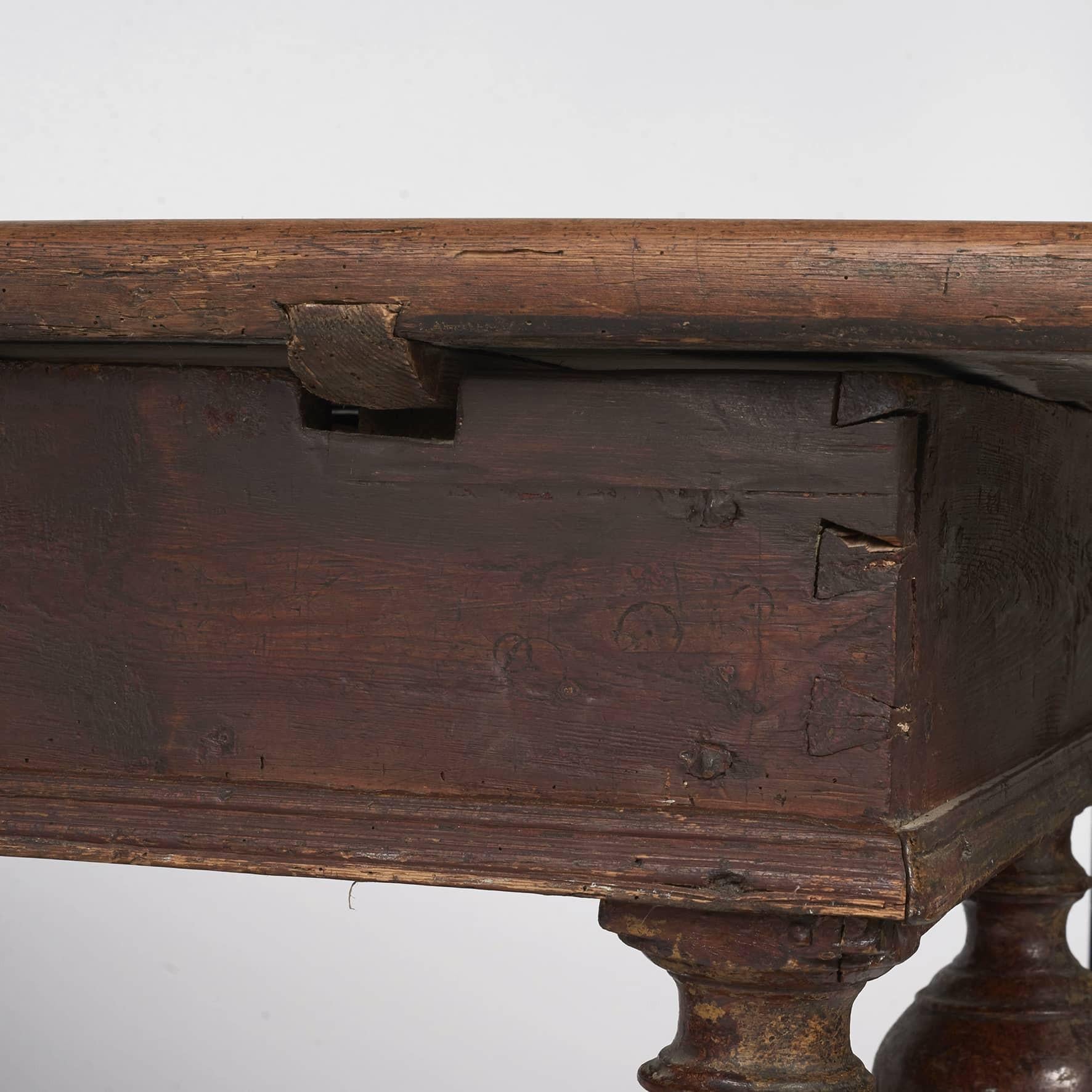 Pine Danish 18th Century Baroque Table For Sale