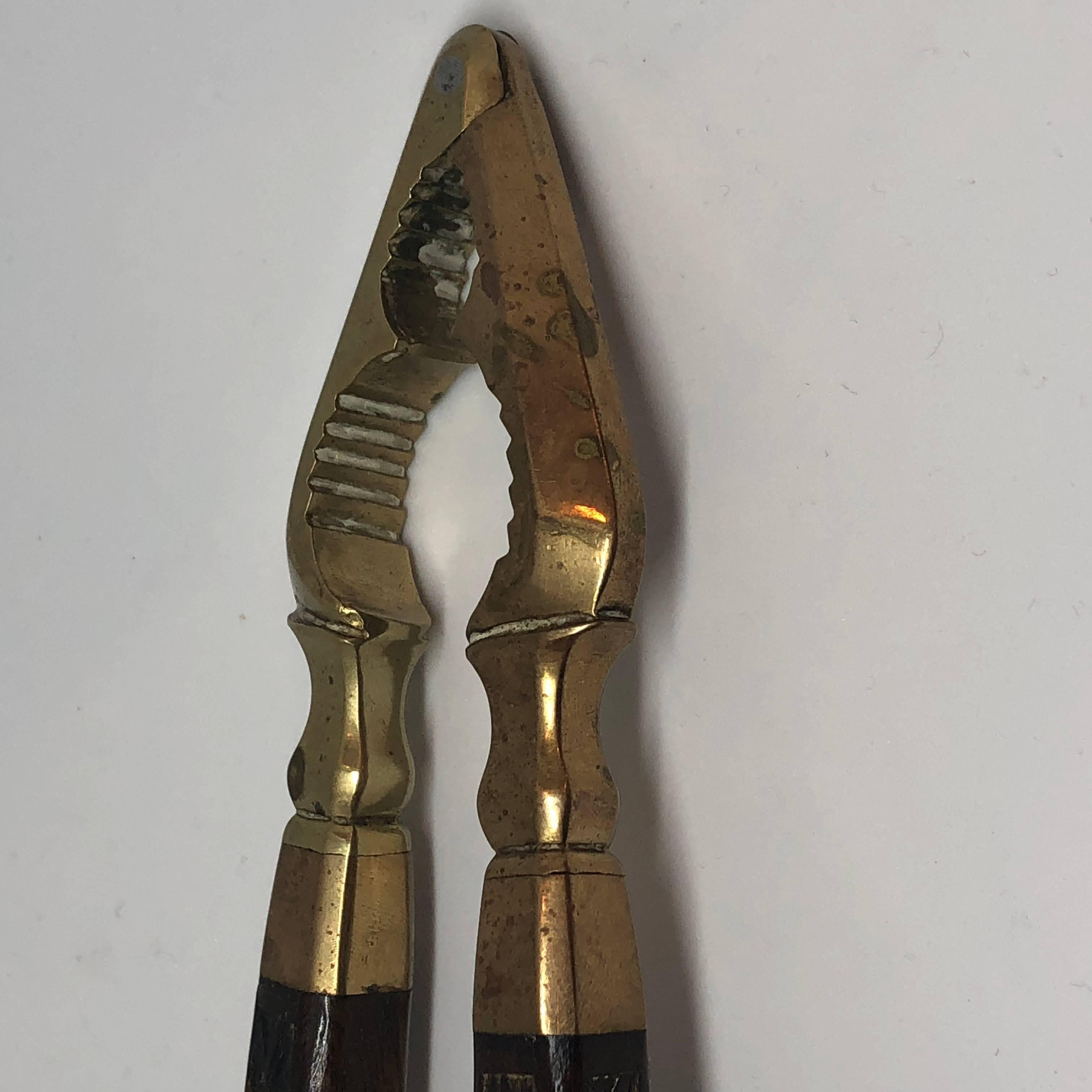 Danish 18th Century Brass And Wood Nutcracker For Sale 3