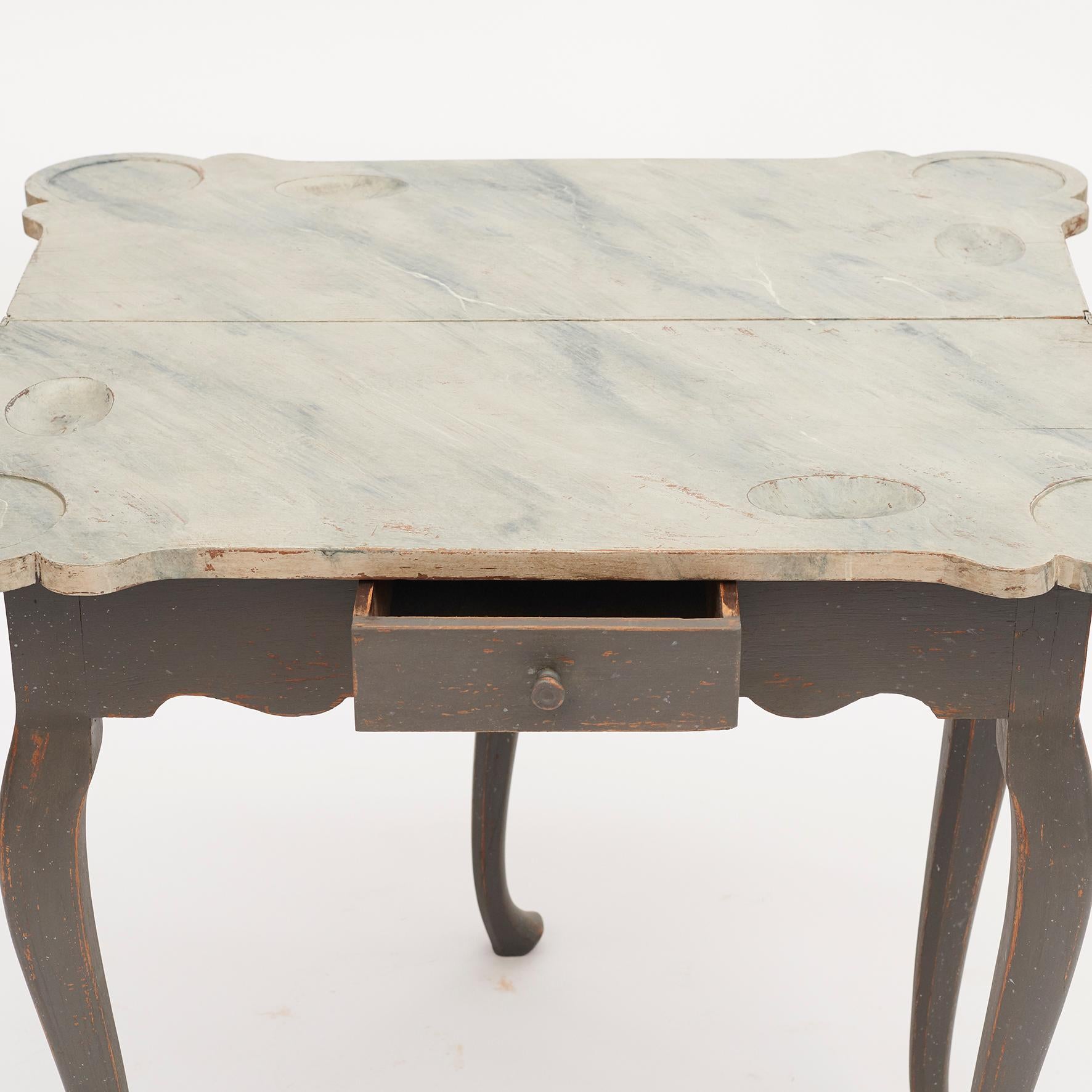 Danish 18th Century Rococo Console and Gaming Table For Sale 7