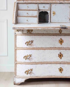 Danish 18th Century Rococo Secretary, c.1760