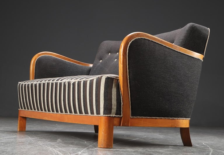 Danish 1930s-1940s Late Art Deco Loveseat in Elmwood at 1stDibs | 1930s ...