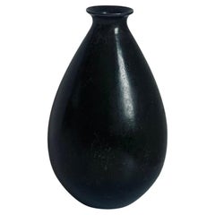 Danish 1930s Patinated Discometal Vase or Vessel by Just Andersen