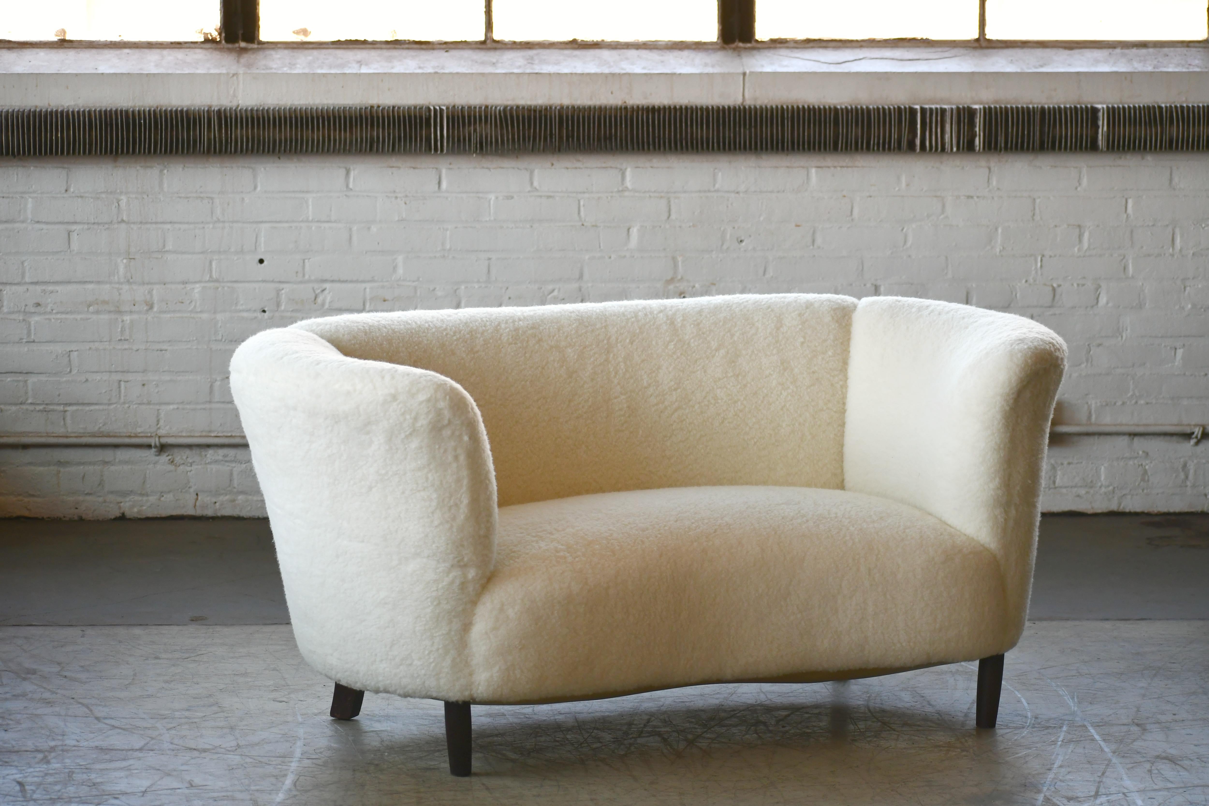 rounded love seat