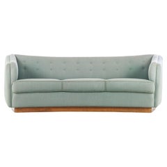 Dänisches geschwungenes Sofa aus den 1940er Jahren Modell 1668 von Ole Wanscher für Fritz Hansen