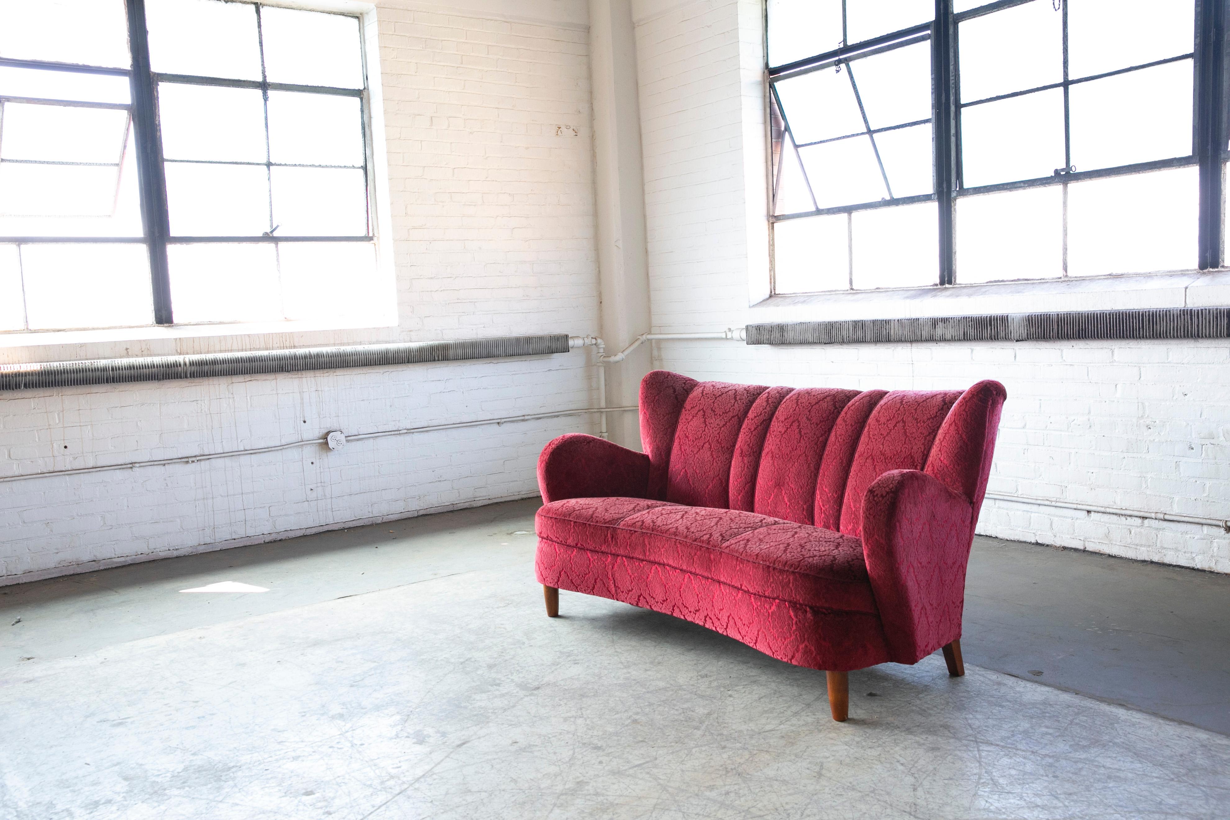 vintage mohair sofa
