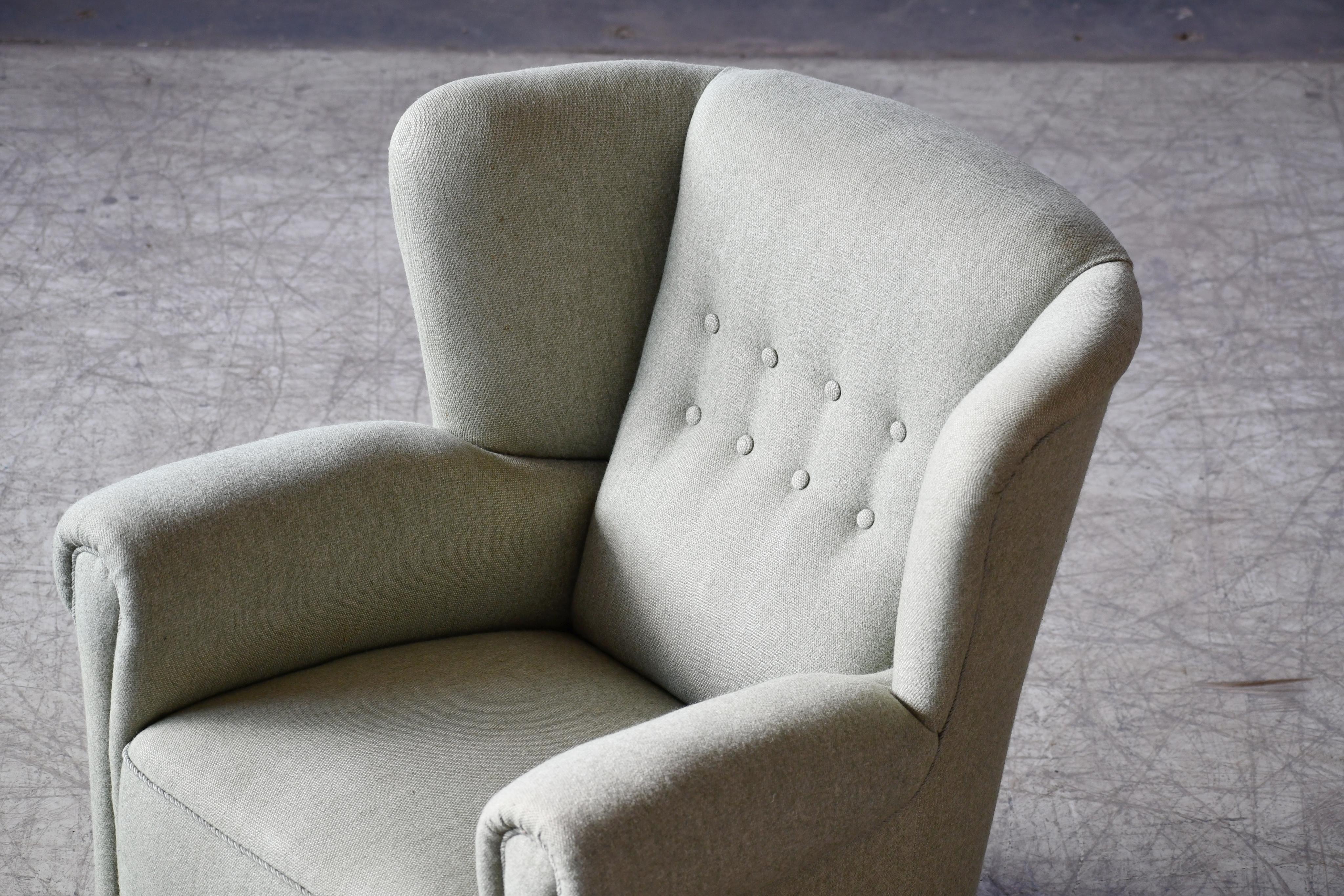 Danish 1940s Fritz Hansen Style Club or Lounge Chair 1