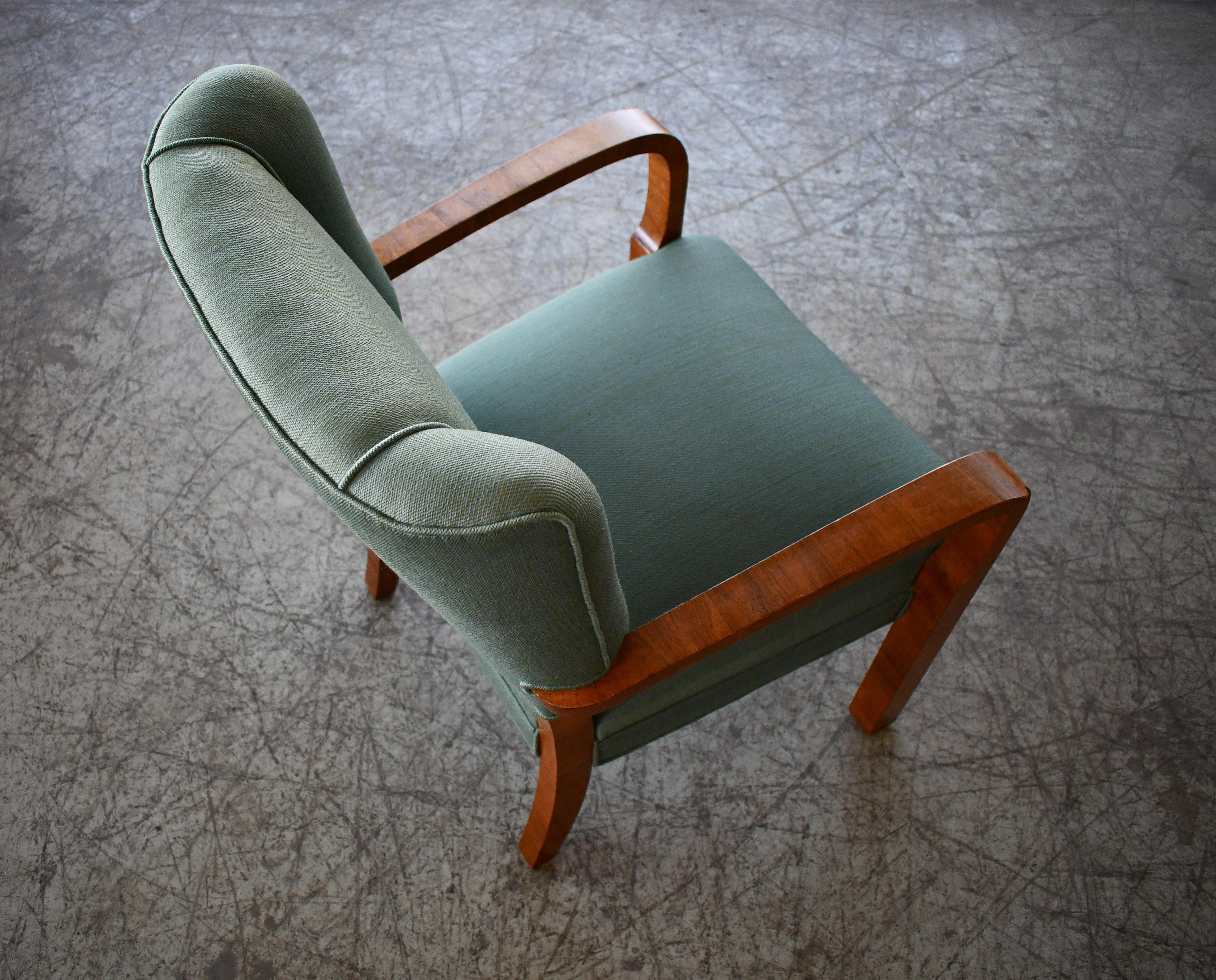 Danish 1940s Late Art Deco Armchair or Desk Chair in Birch 6