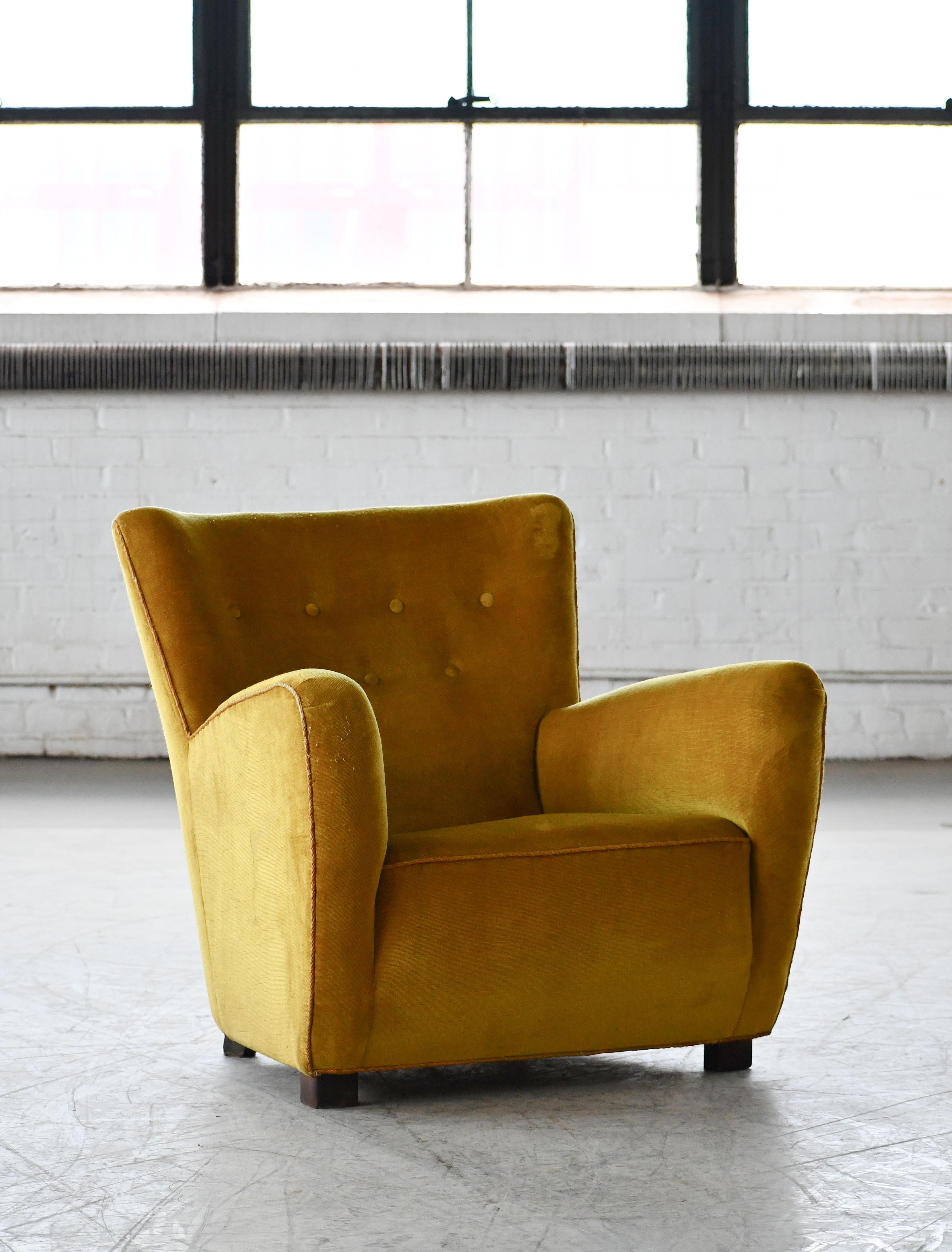 Danish 1940s Lounge Chair attributed to Master Carpenter, Georg Kofoed 2