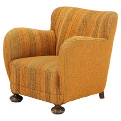 Danish 1940s Lounge Chair Organic Shape Mogens Lassen Style Danish 1940s Lounge Chair Organic Shape Mogens Lassen Style