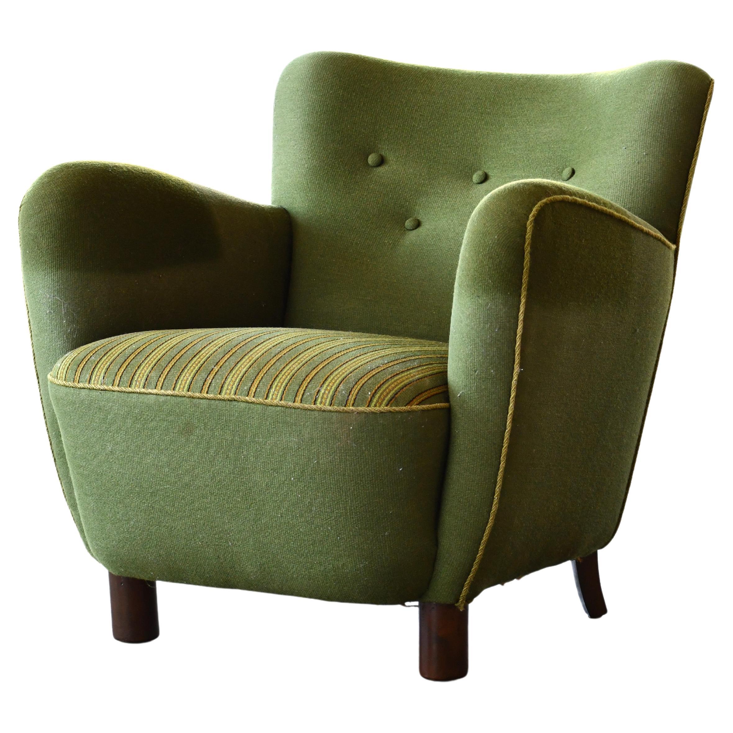 Danish 1940s Lounge or Club Chair in the Style of Georg Kofoed For Sale