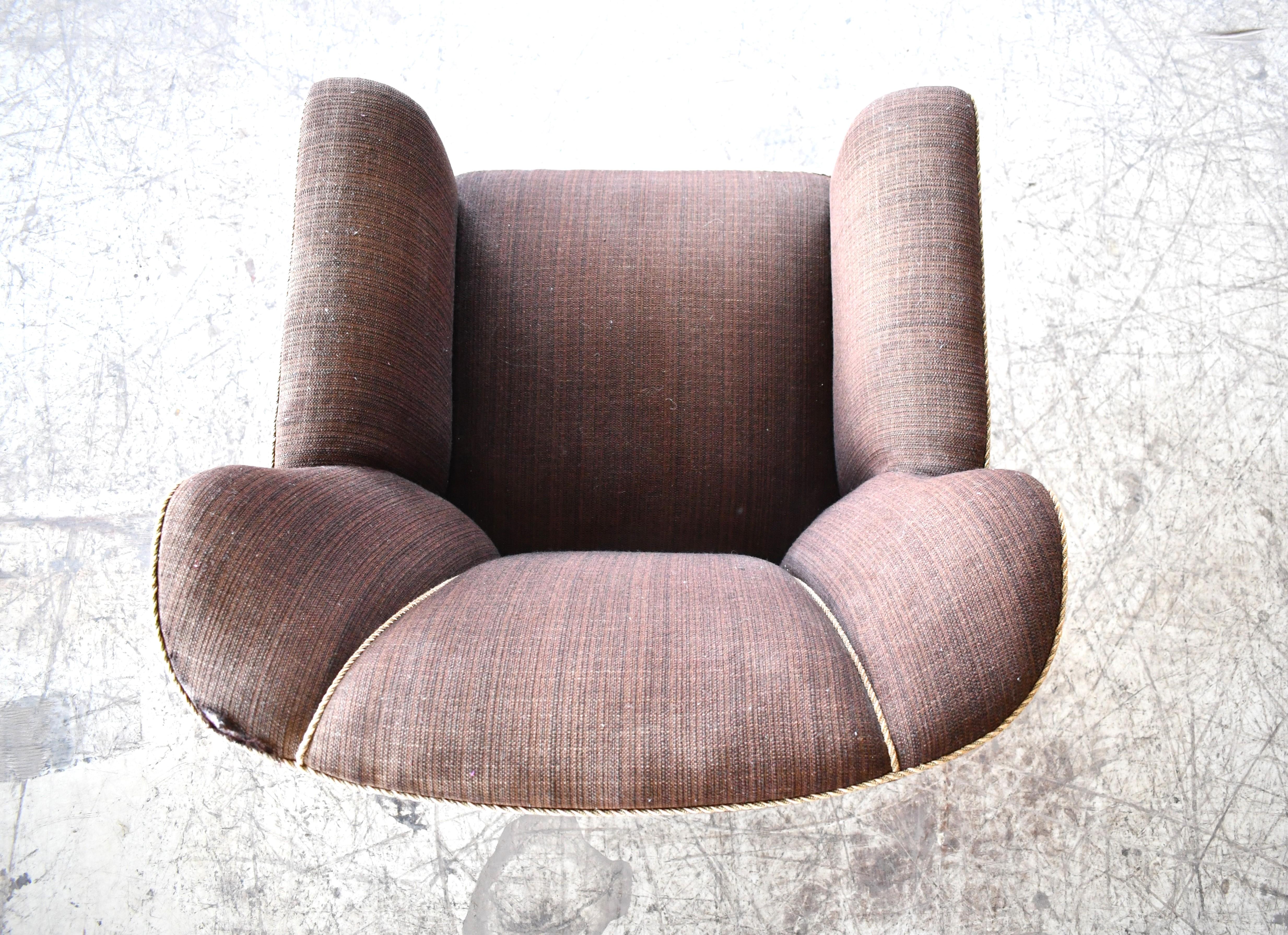  Danish 1950s Lounge or Small Club Chair in Mohair 2