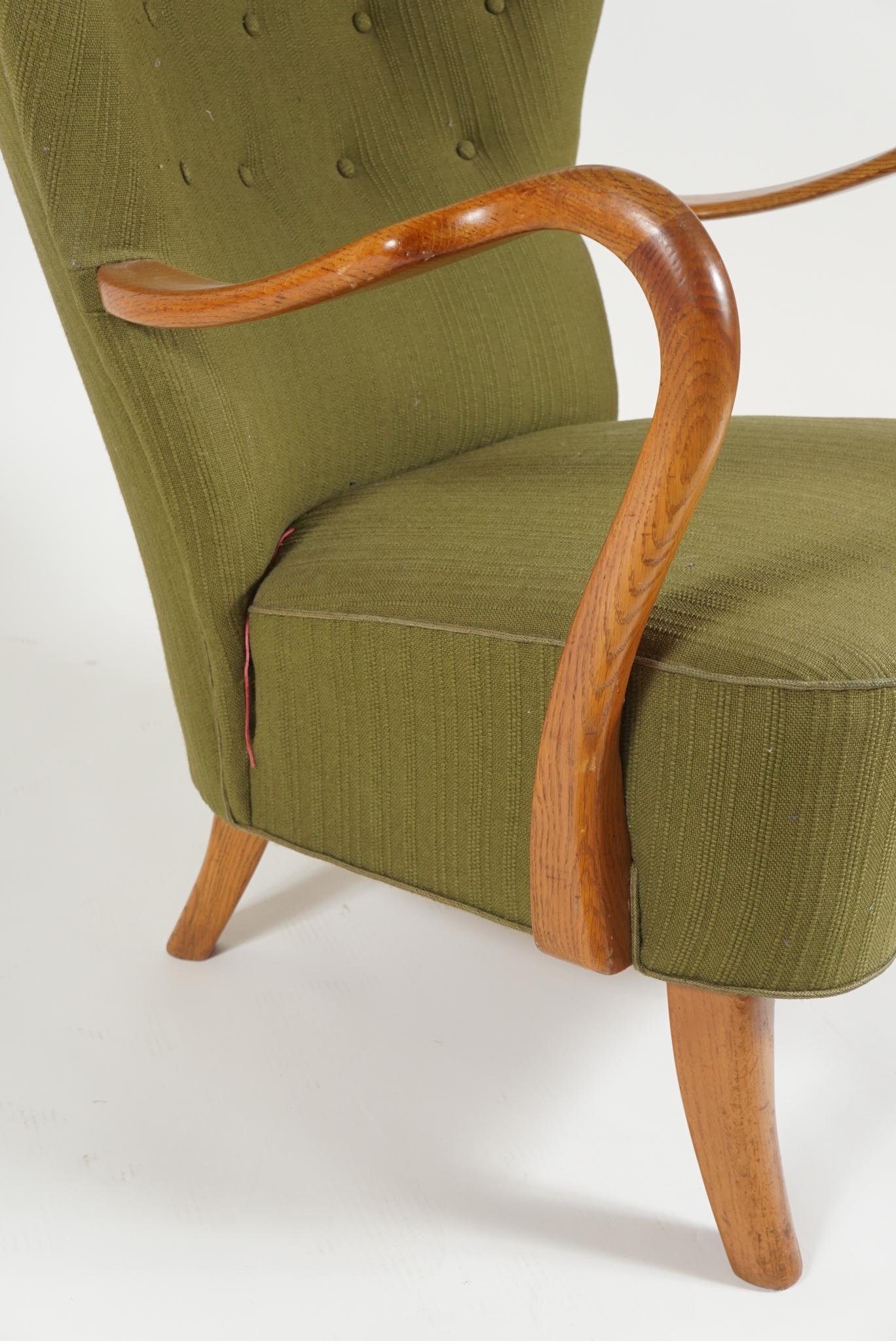 Beech Danish 1940s Armchair by Alfred Christensen