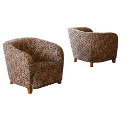 Danish 1940s Pair of Viggo Boesen Style Lounge or Club Chairs