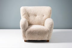 Danish 1940s Sheepskin Armchair