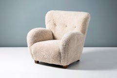 Danish 1940s Sheepskin Armchair