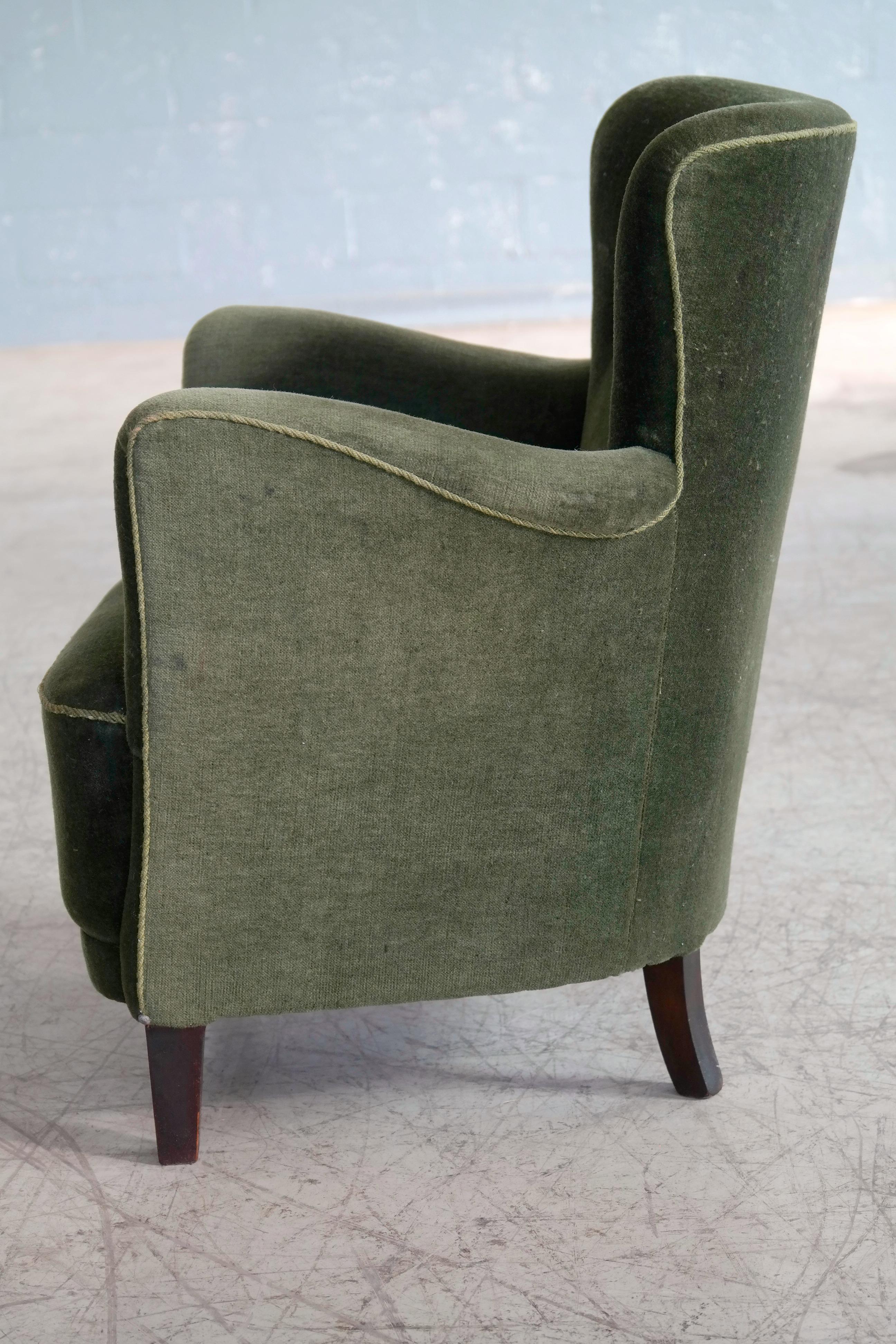 Danish 1940s Small Scale Lounge or Club Chair in Style of Fritz Hansen 4