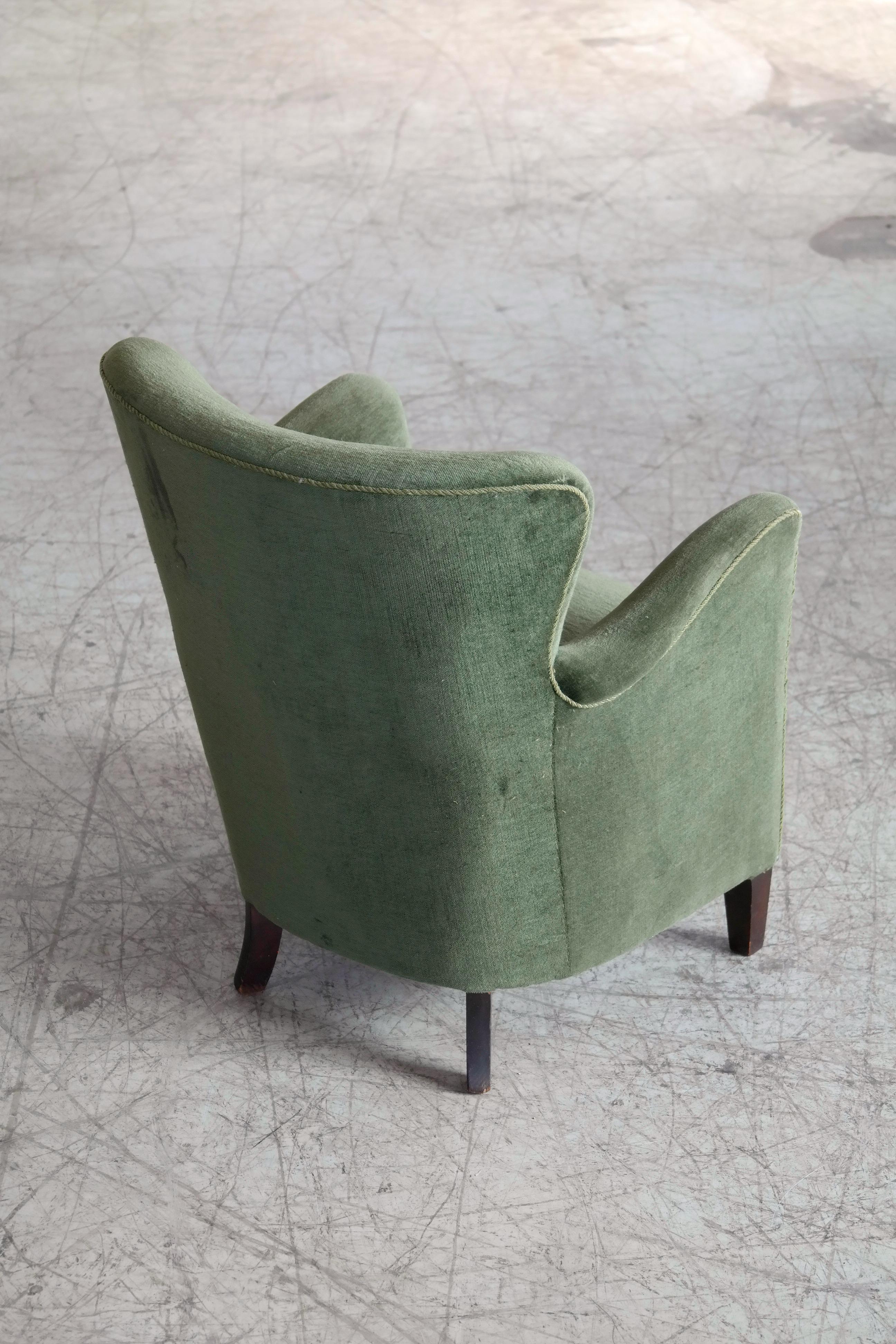 Danish 1940s Small Scale Lounge or Club Chair in Style of Fritz Hansen 2