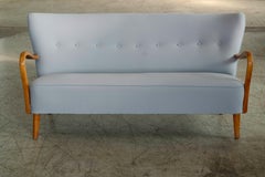 Danish 1940s Sofa with Open Armrests by Alfred Christensen for Slagelse