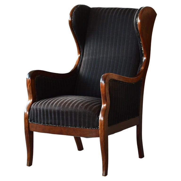 Danish 1940s Wingback Chair in Beech by Master Carpenter Frits Henningsen For Sale