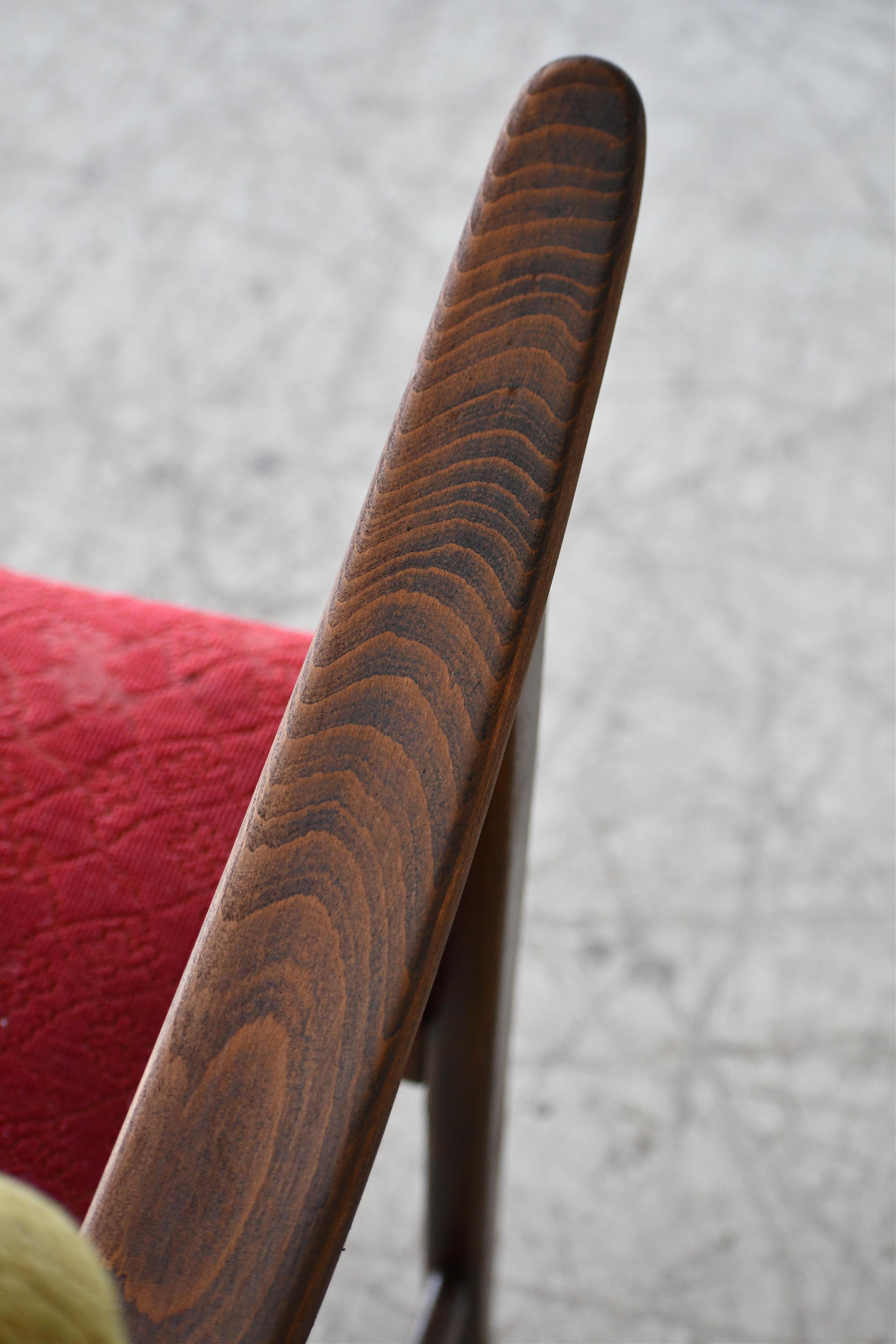 Mid-Century moderno Sedia danese anni '50 in stile France & Daverkosen in faggio macchiato in vendita