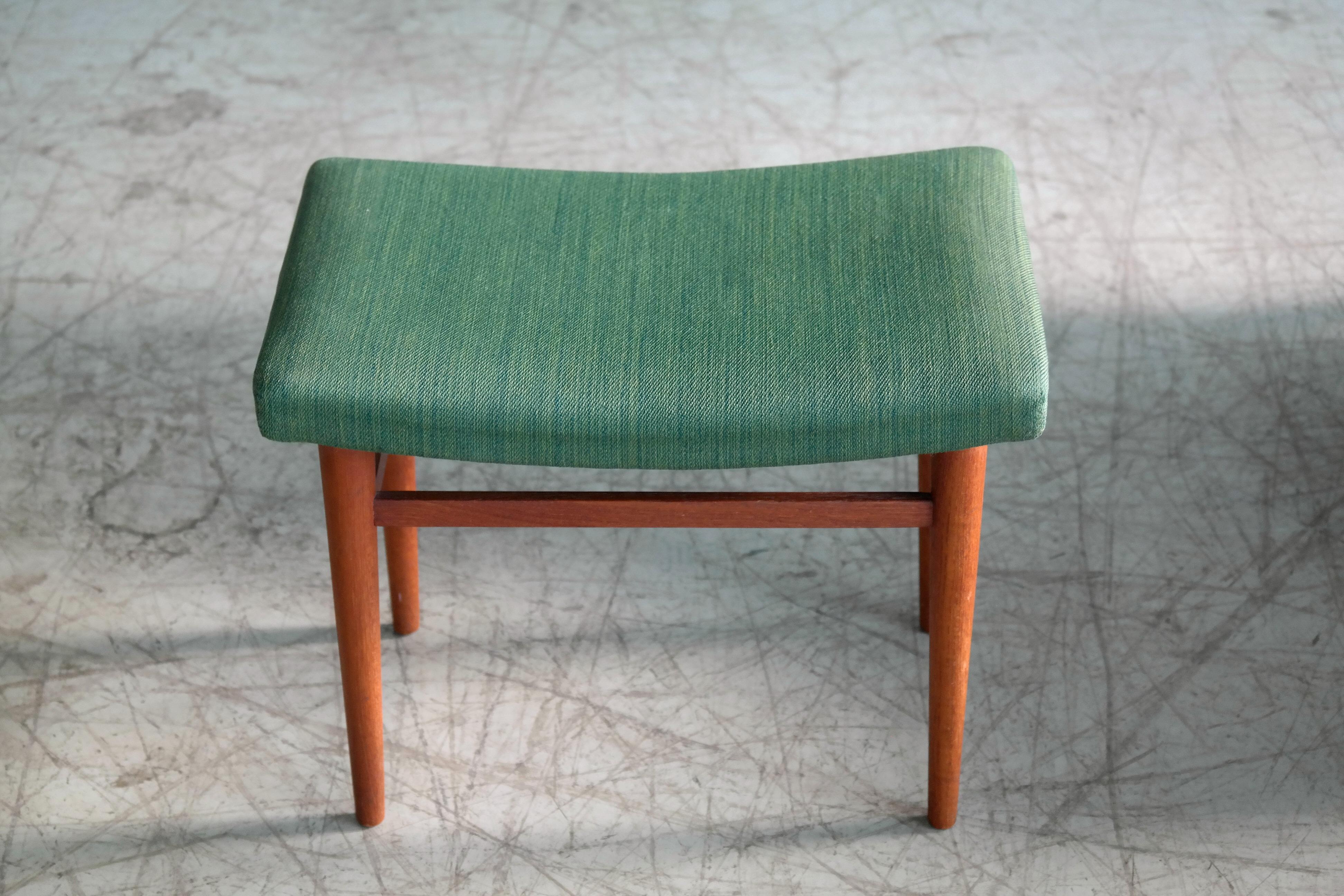 Danish 1950s Easy Chair with Footstool by Master Cabinet Maker Jacob Kjaer 2