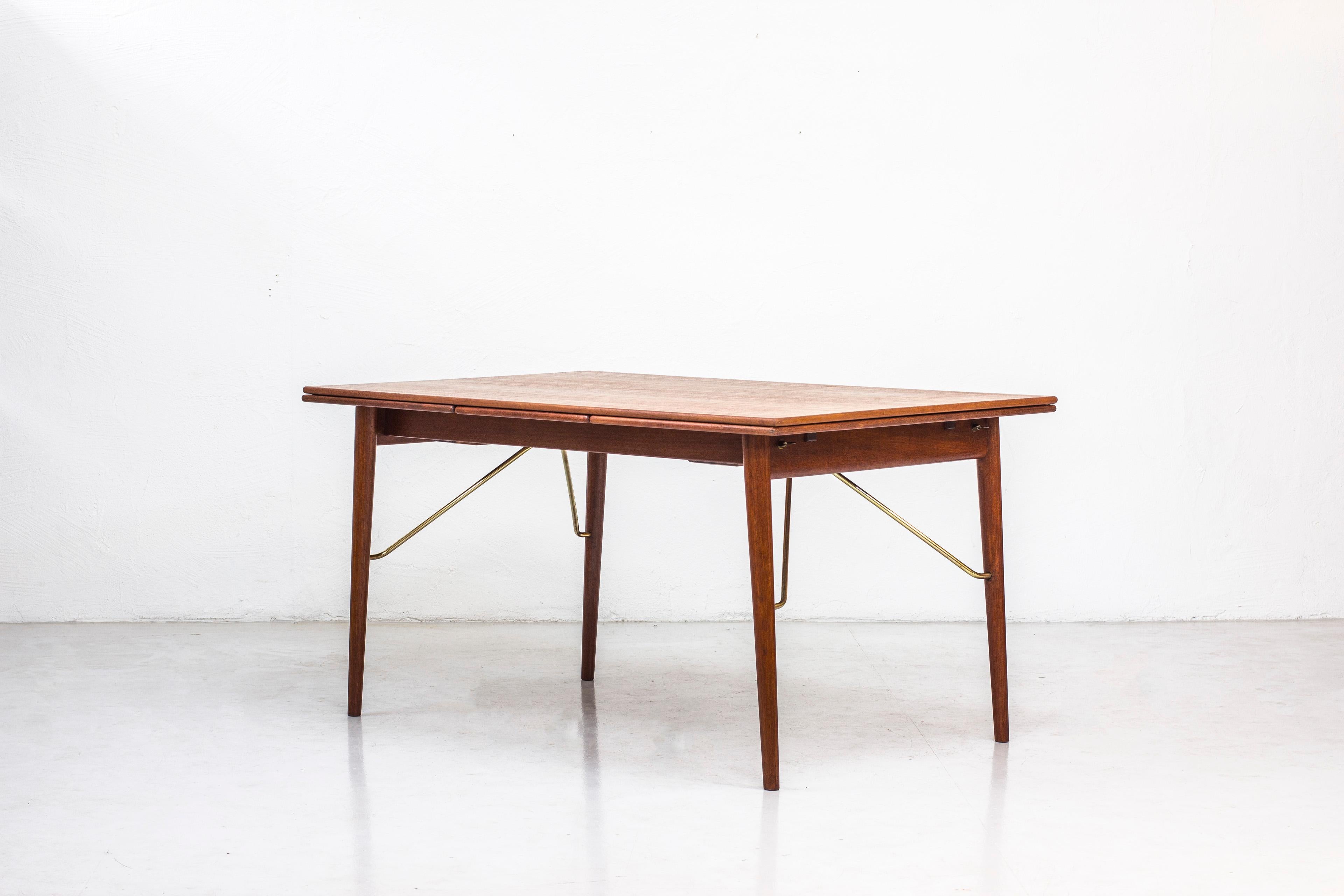 Brass Danish, 1950s Extendable Table by Peter Hvidt & Orla Mølgaard