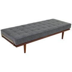 Danish 1950s Hans J. Wegner Daybed Model GE19 by GETAMA Teak and Brass Sofa
