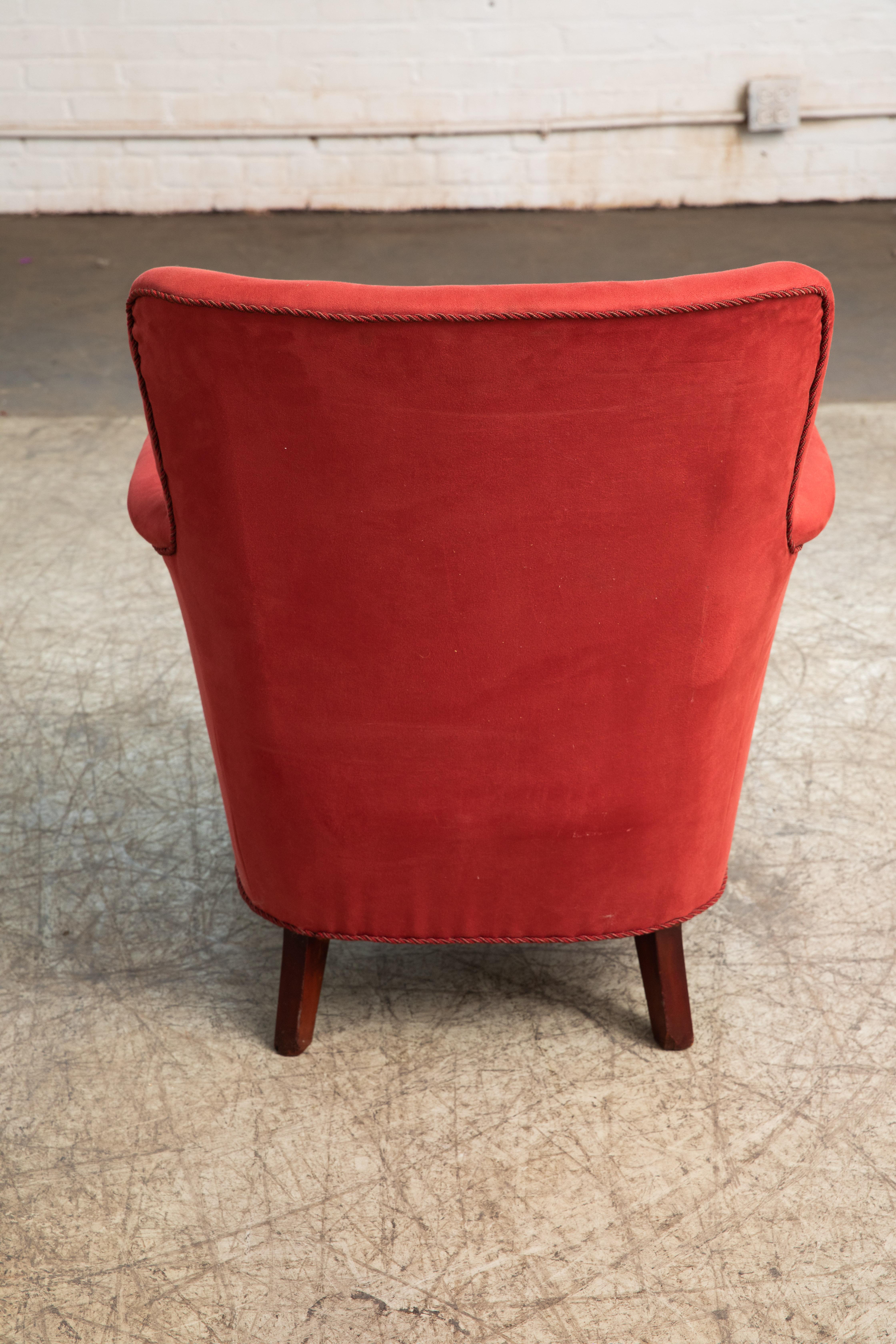 Danish 1950's Lounge Chair Attributed to Peter Hvidt & Orla Mølgaard-Nielsen 1