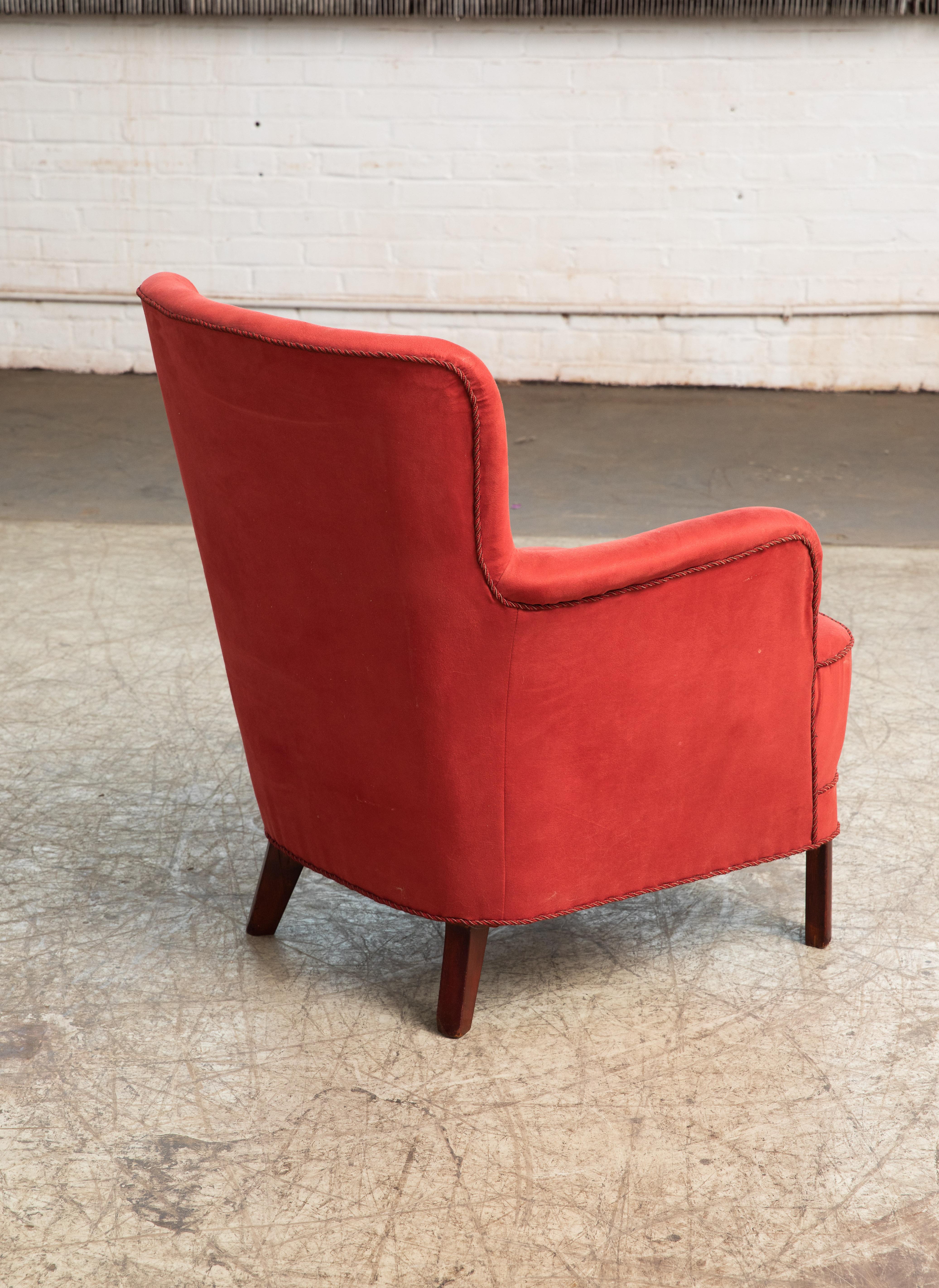 Danish 1950's Lounge Chair Attributed to Peter Hvidt & Orla Mølgaard-Nielsen 2