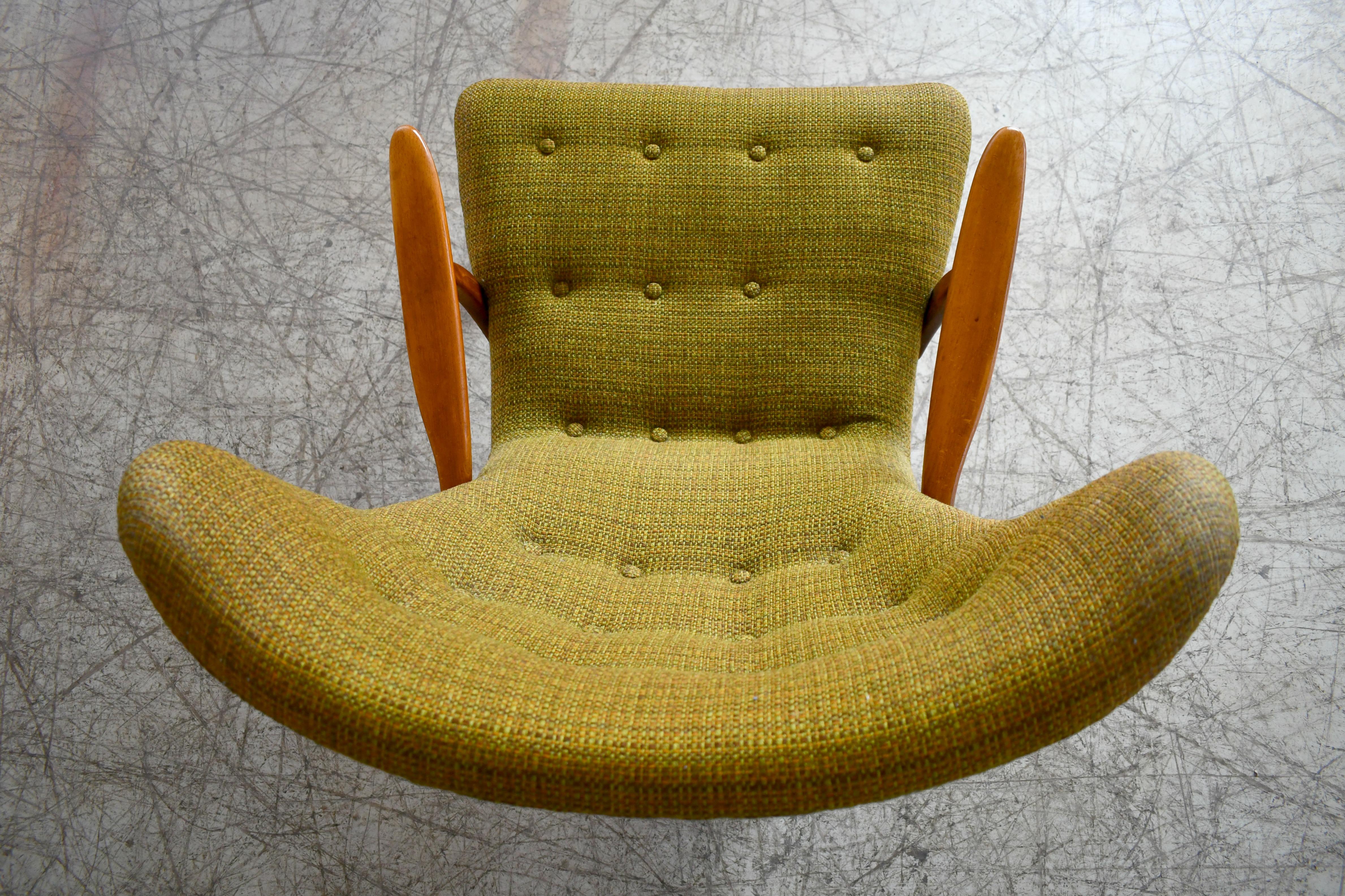 Danish 1950s Lounge Chair Model Pragh by Madsen and Schubell 3