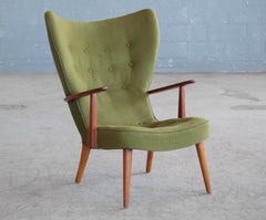 Danish 1950s Lounge Chair Model Pragh with Ottoman by Madsen and Schubell