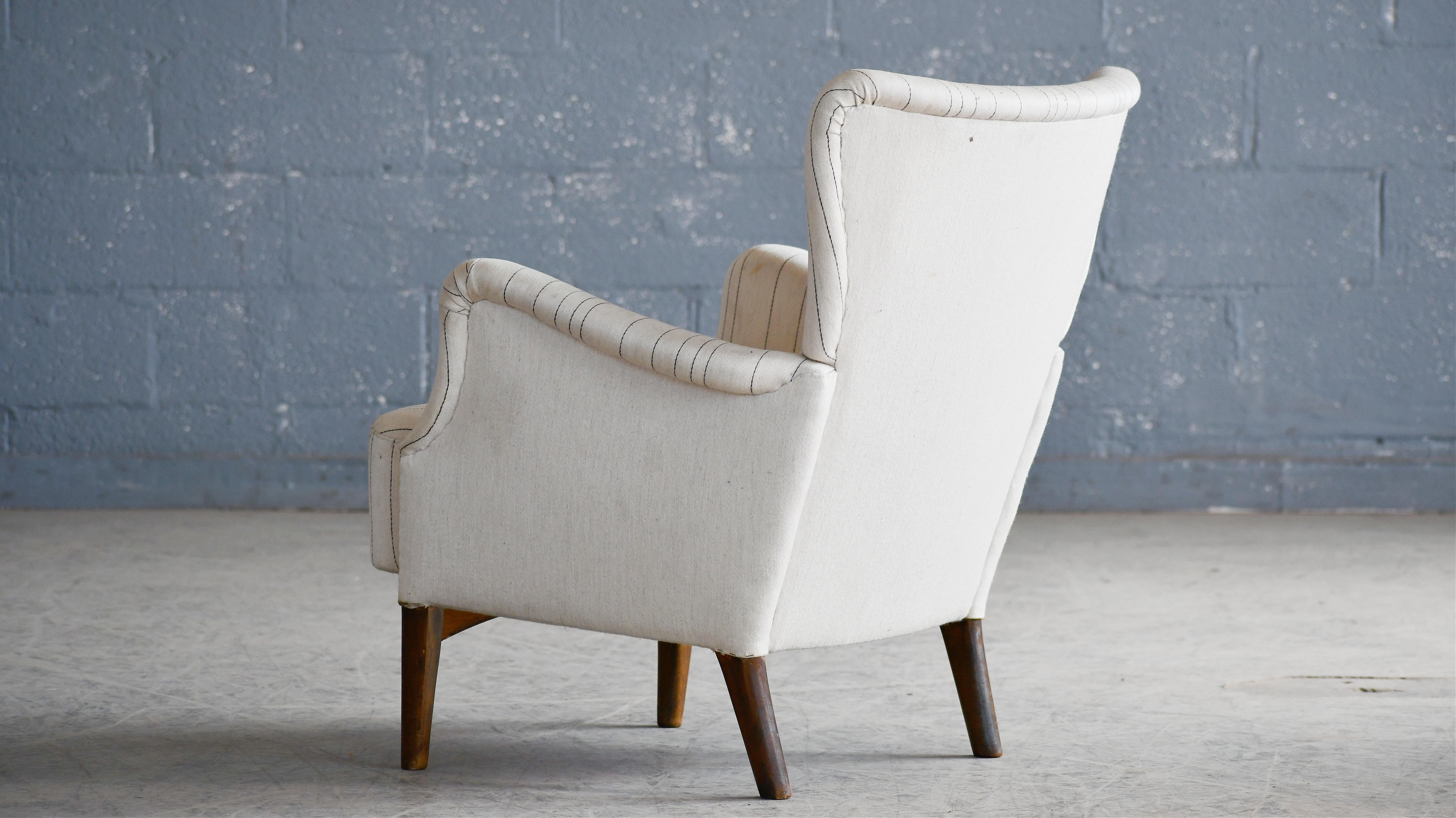 Danish 1950s Low Back Lounge Chair by Fritz Hansen For Sale 3