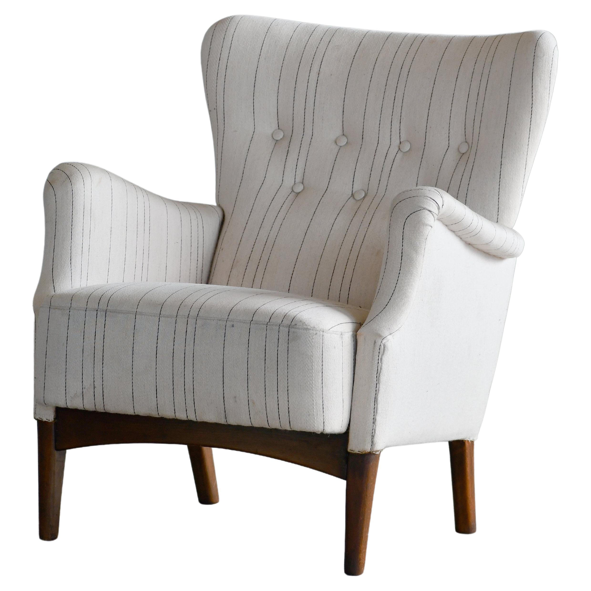 Danish 1950s Low Back Lounge Chair by Fritz Hansen