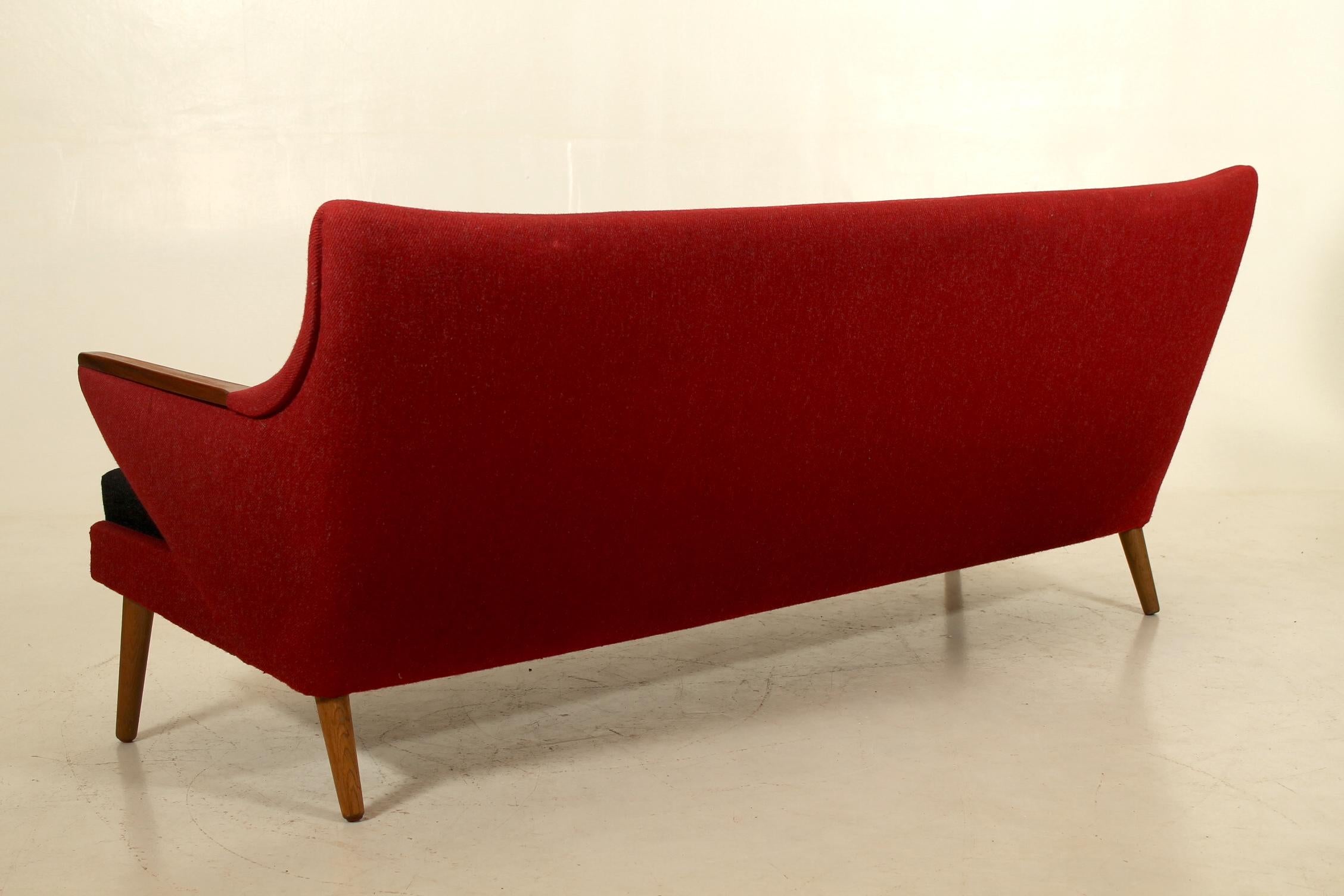 Fabric Danish 1950s original sofa by Kurt Østervig, Rolschau Møbler For Sale
