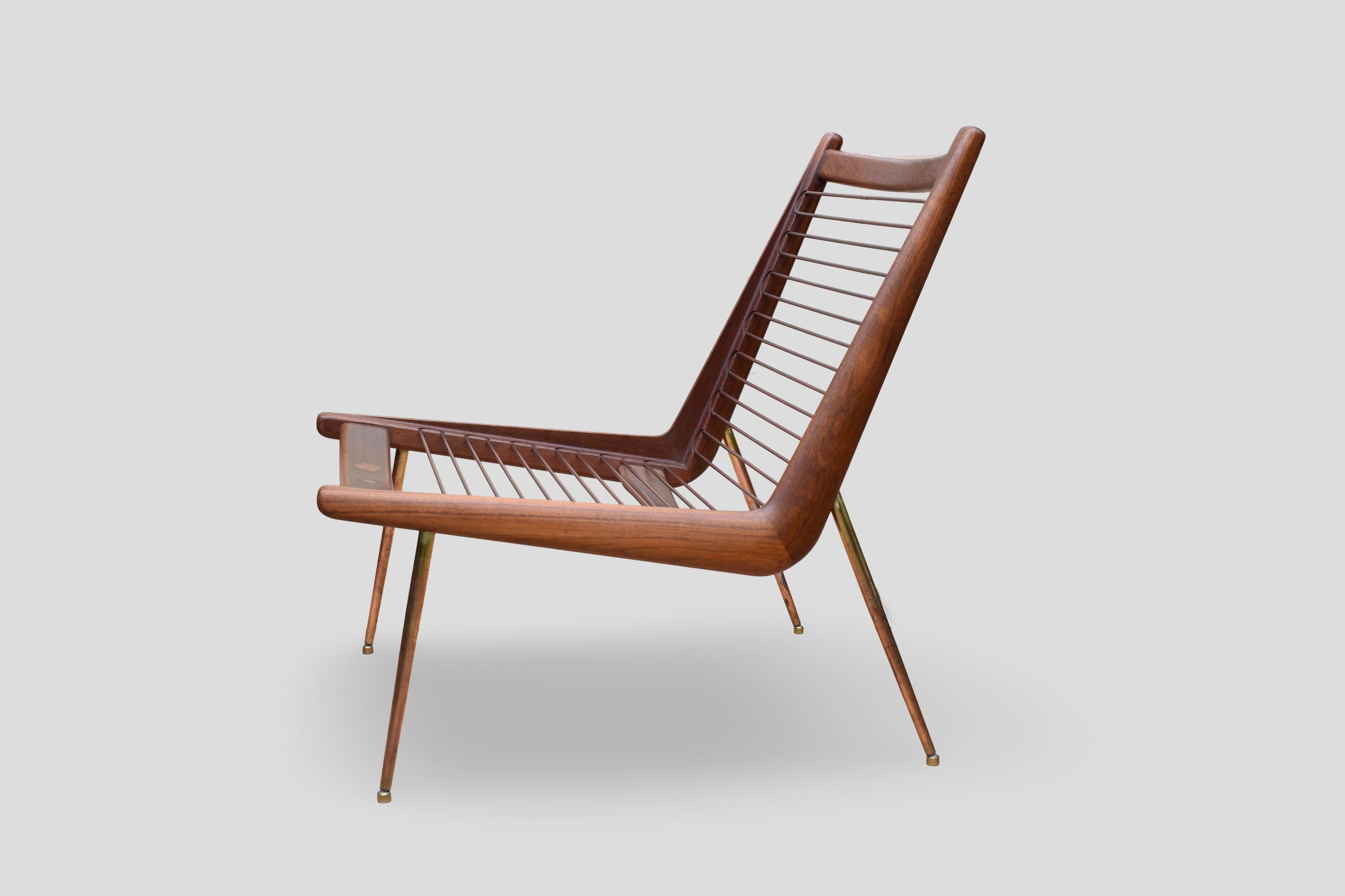 Danish 1950s Peter Hvidt & Orla Molgaard Nielsen Boomerang Chair, France & Son For Sale 4