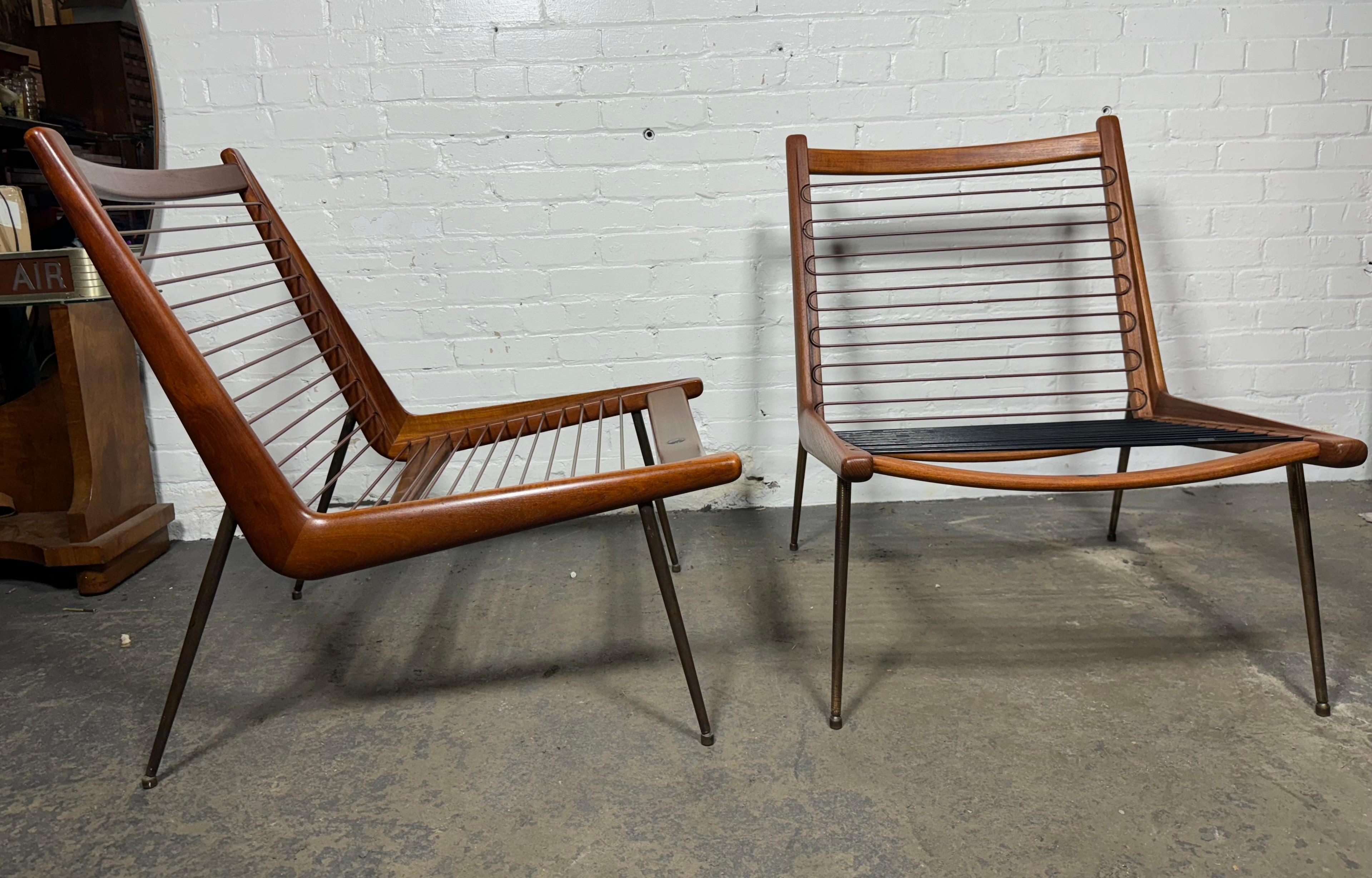 Dänischer Boomerang-Stuhl von Peter Hvidt & Orla Molgaard Nielsen, Frankreich & Sohn, 1950er Jahre im Angebot 5
