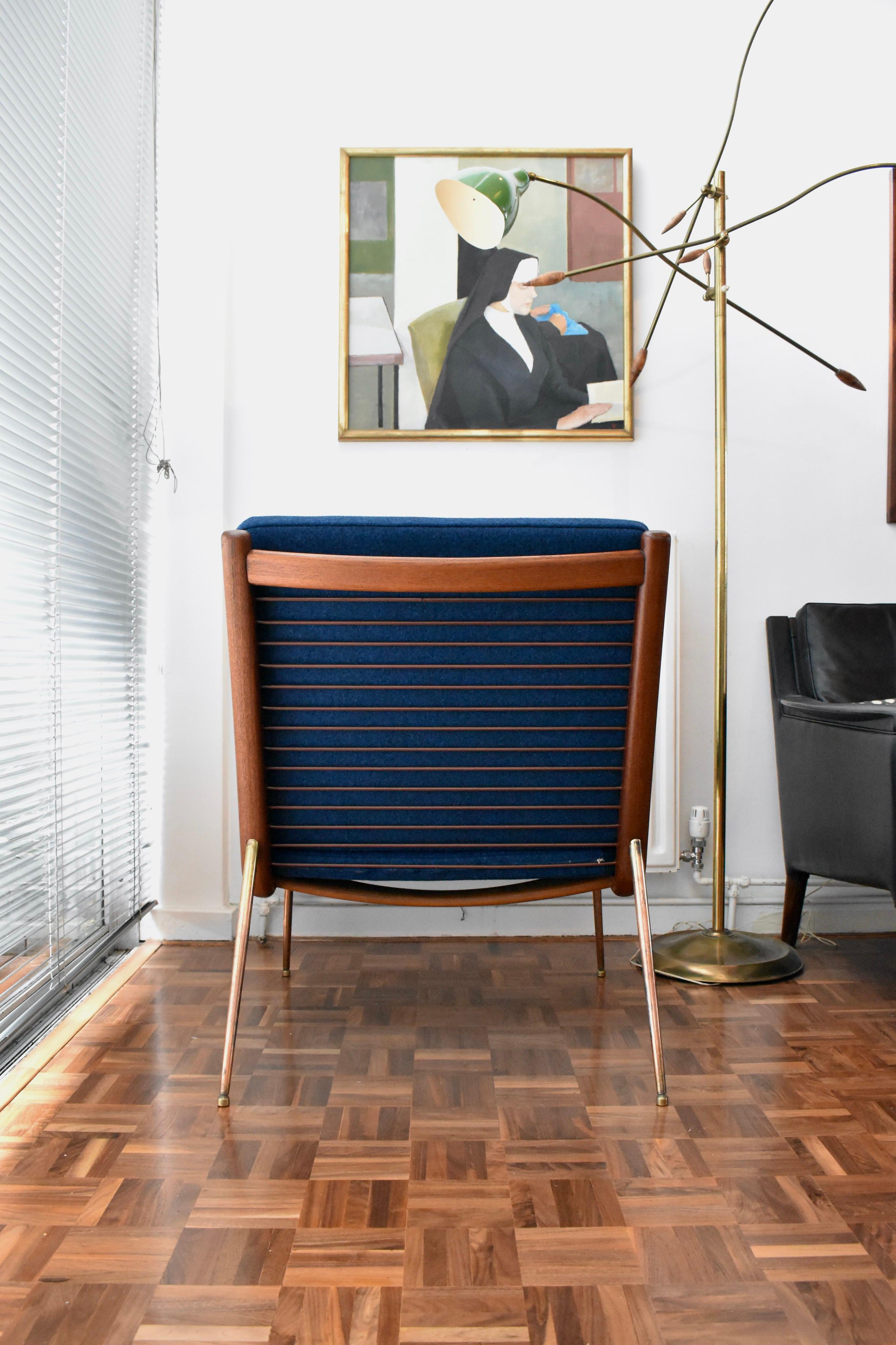 Danish 1950s Peter Hvidt & Orla Molgaard Nielsen Boomerang Chair, France & Son For Sale 5