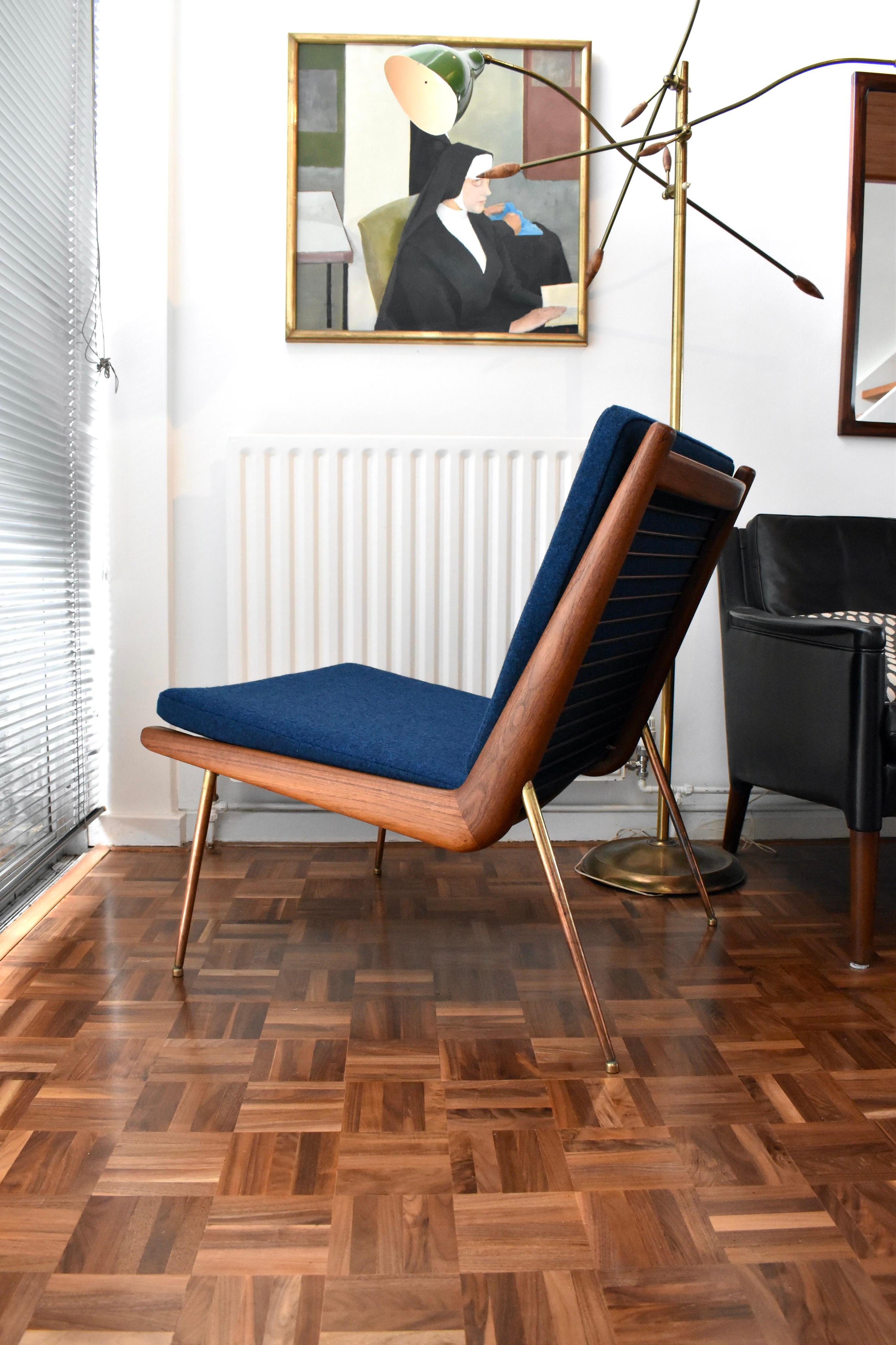 Danish 1950s Peter Hvidt & Orla Molgaard Nielsen Boomerang Chair, France & Son For Sale 9