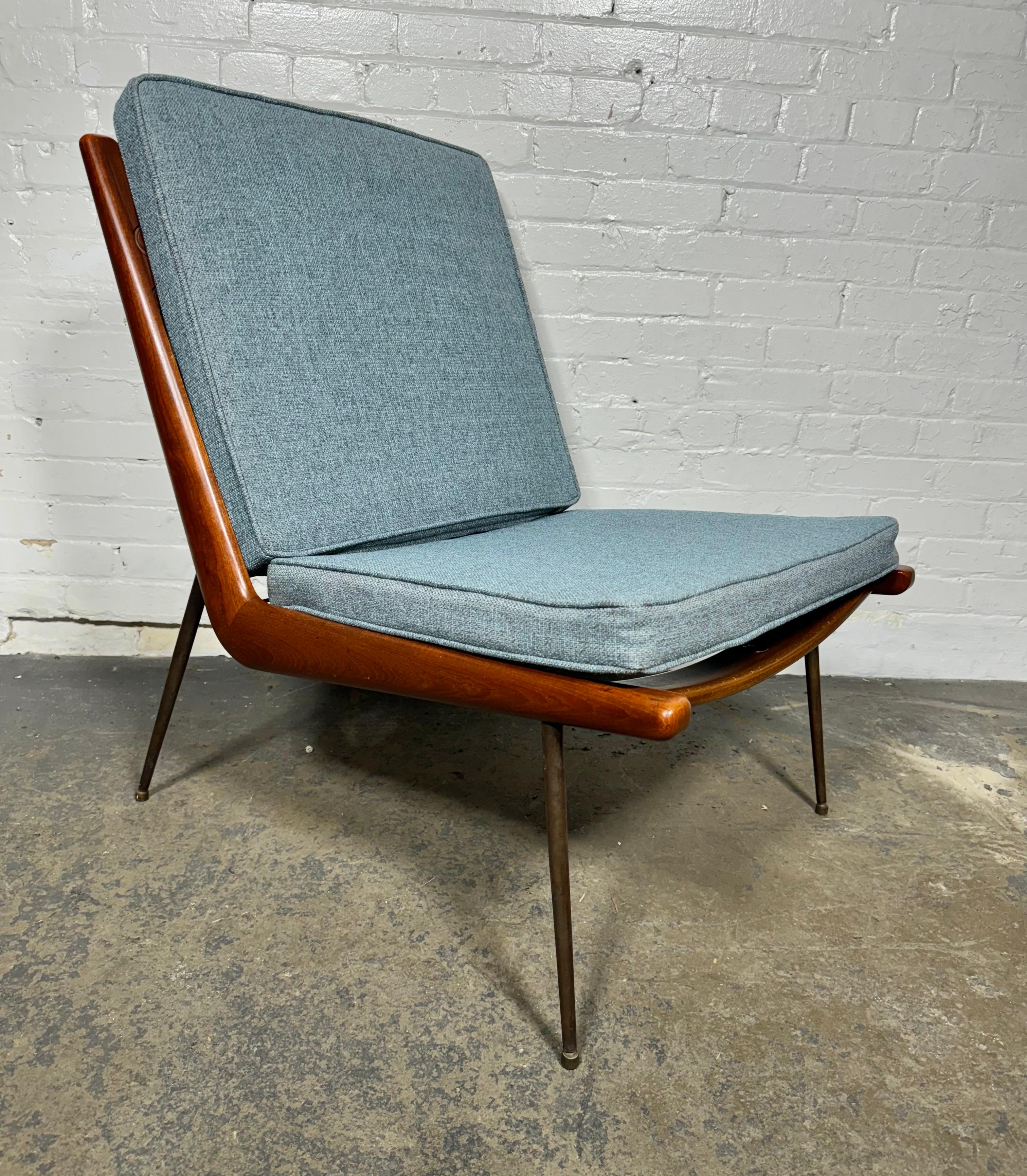 Dänischer Boomerang-Stuhl von Peter Hvidt & Orla Molgaard Nielsen, Frankreich & Sohn, 1950er Jahre im Zustand „Gut“ im Angebot in Buffalo, NY