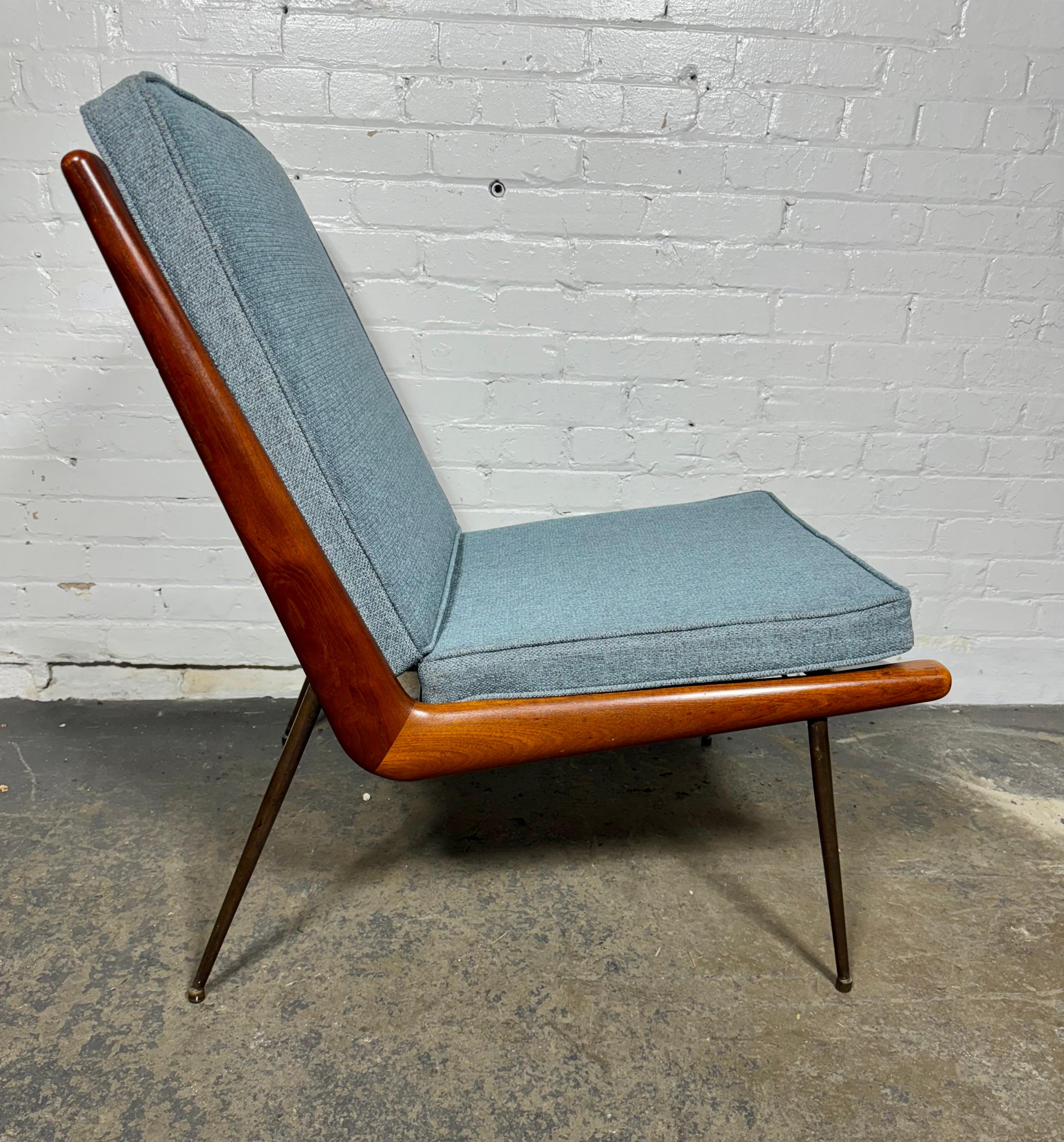 Dänischer Boomerang-Stuhl von Peter Hvidt & Orla Molgaard Nielsen, Frankreich & Sohn, 1950er Jahre (Mitte des 20. Jahrhunderts) im Angebot