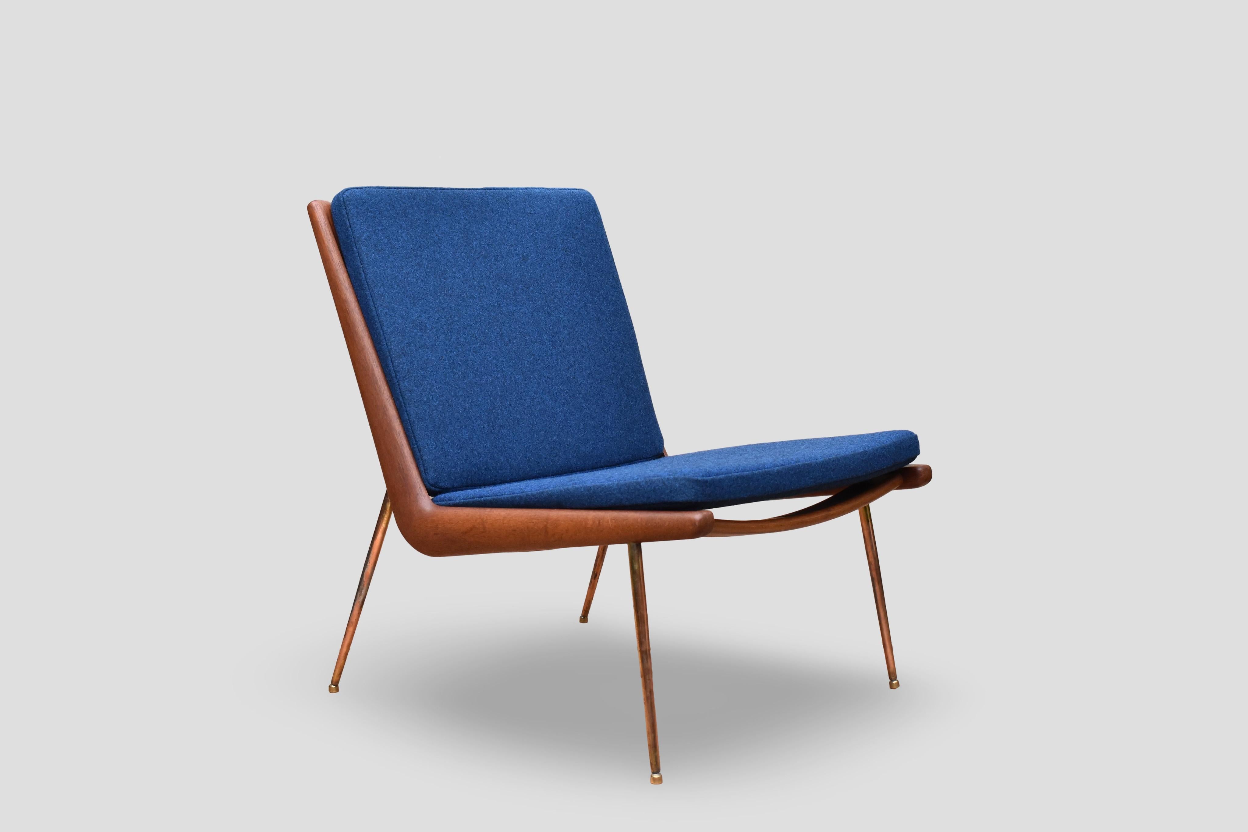 Mid-20th Century Danish 1950s Peter Hvidt & Orla Molgaard Nielsen Boomerang Chair, France & Son For Sale