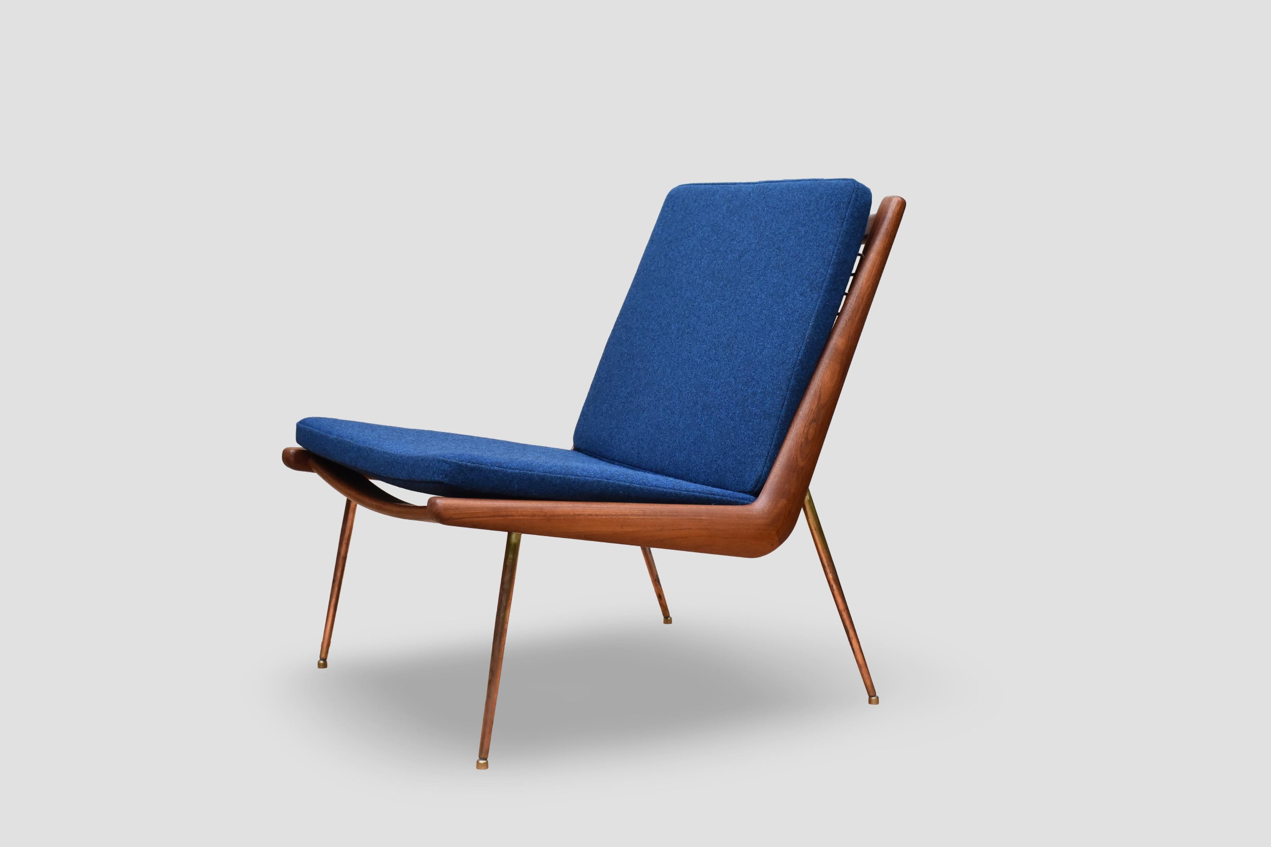 Danish 1950s Peter Hvidt & Orla Molgaard Nielsen Boomerang Chair, France & Son For Sale 1