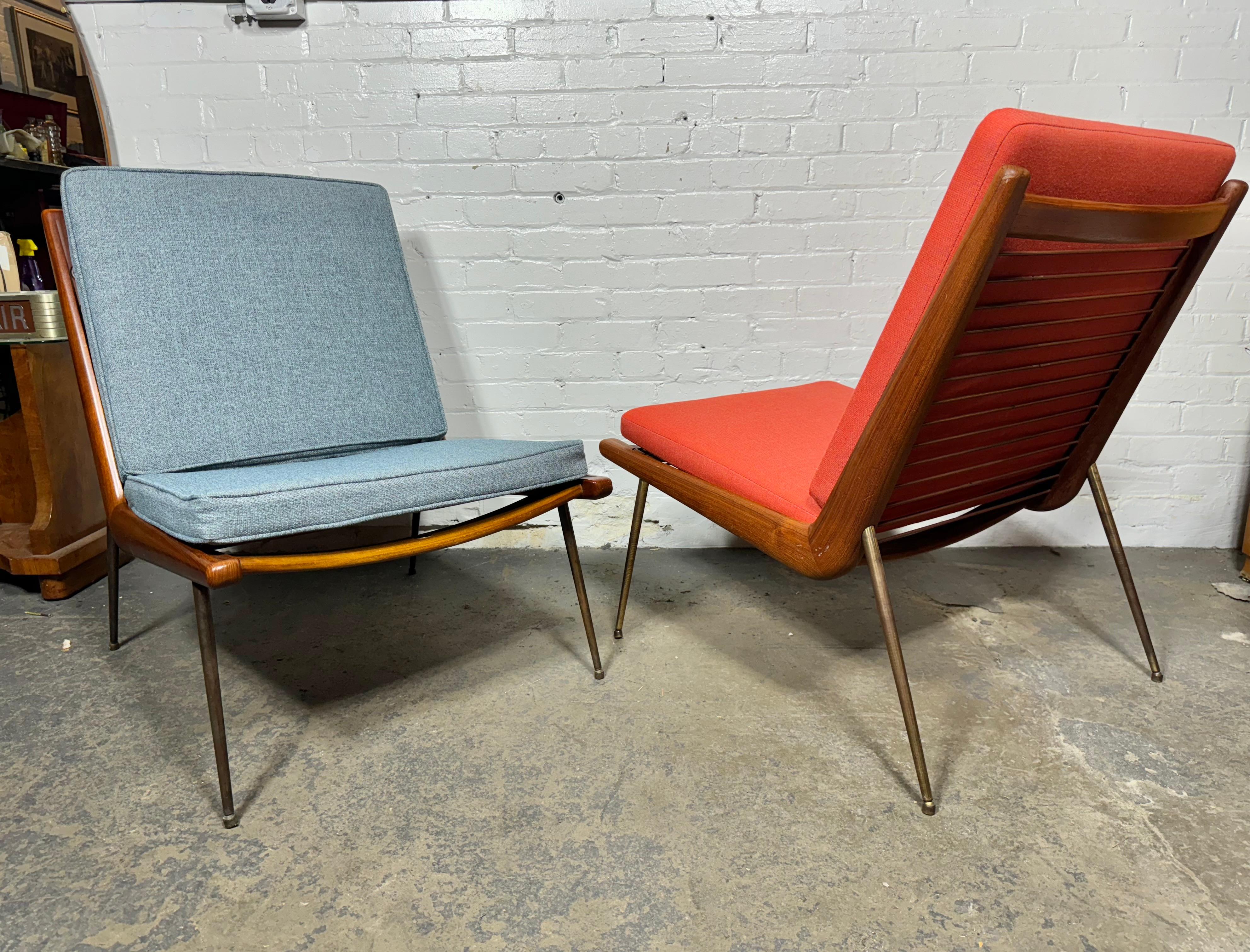 Dänischer Boomerang-Stuhl von Peter Hvidt & Orla Molgaard Nielsen, Frankreich & Sohn, 1950er Jahre im Angebot 2