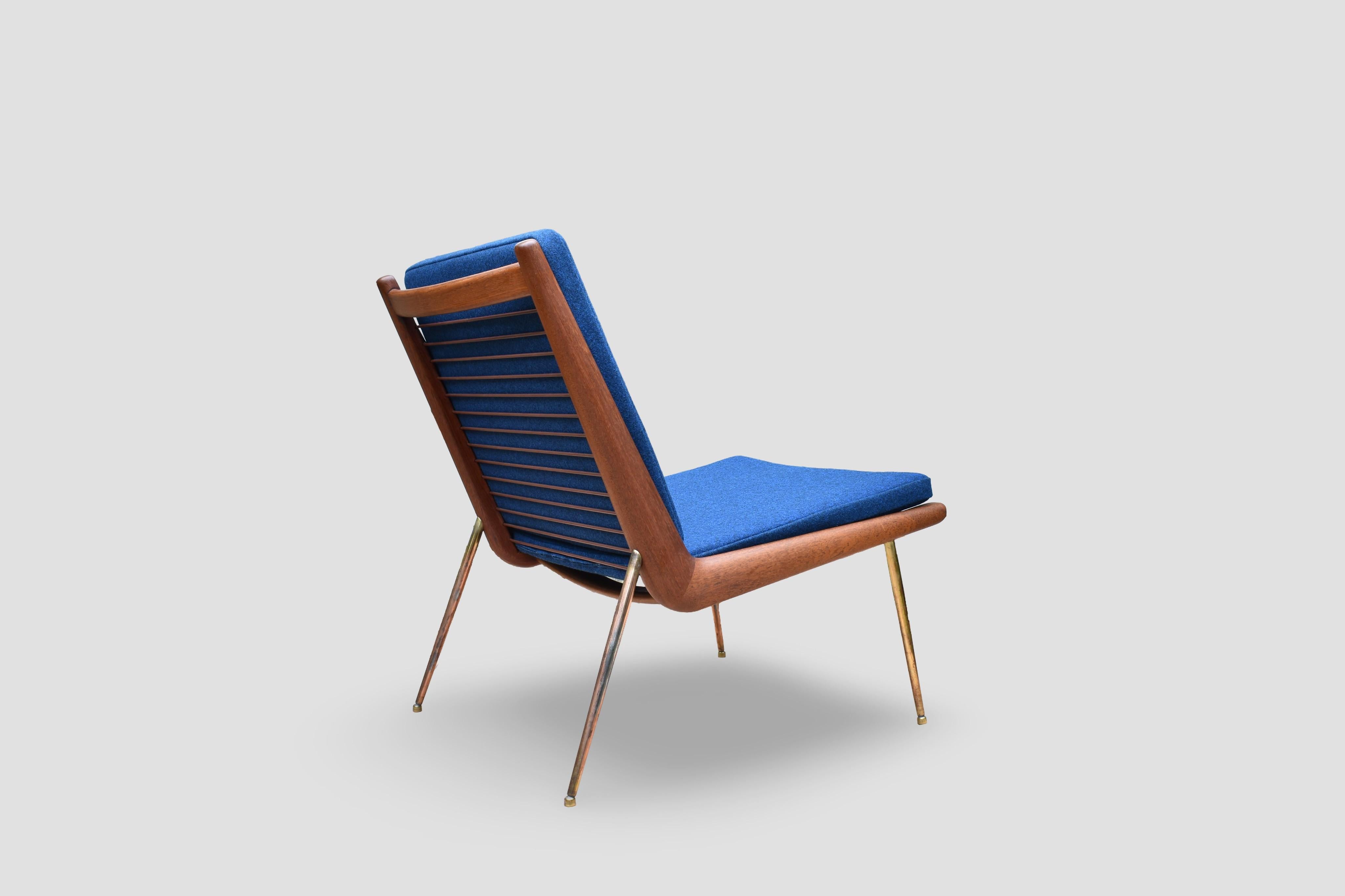 Danish 1950s Peter Hvidt & Orla Molgaard Nielsen Boomerang Chair, France & Son For Sale 2