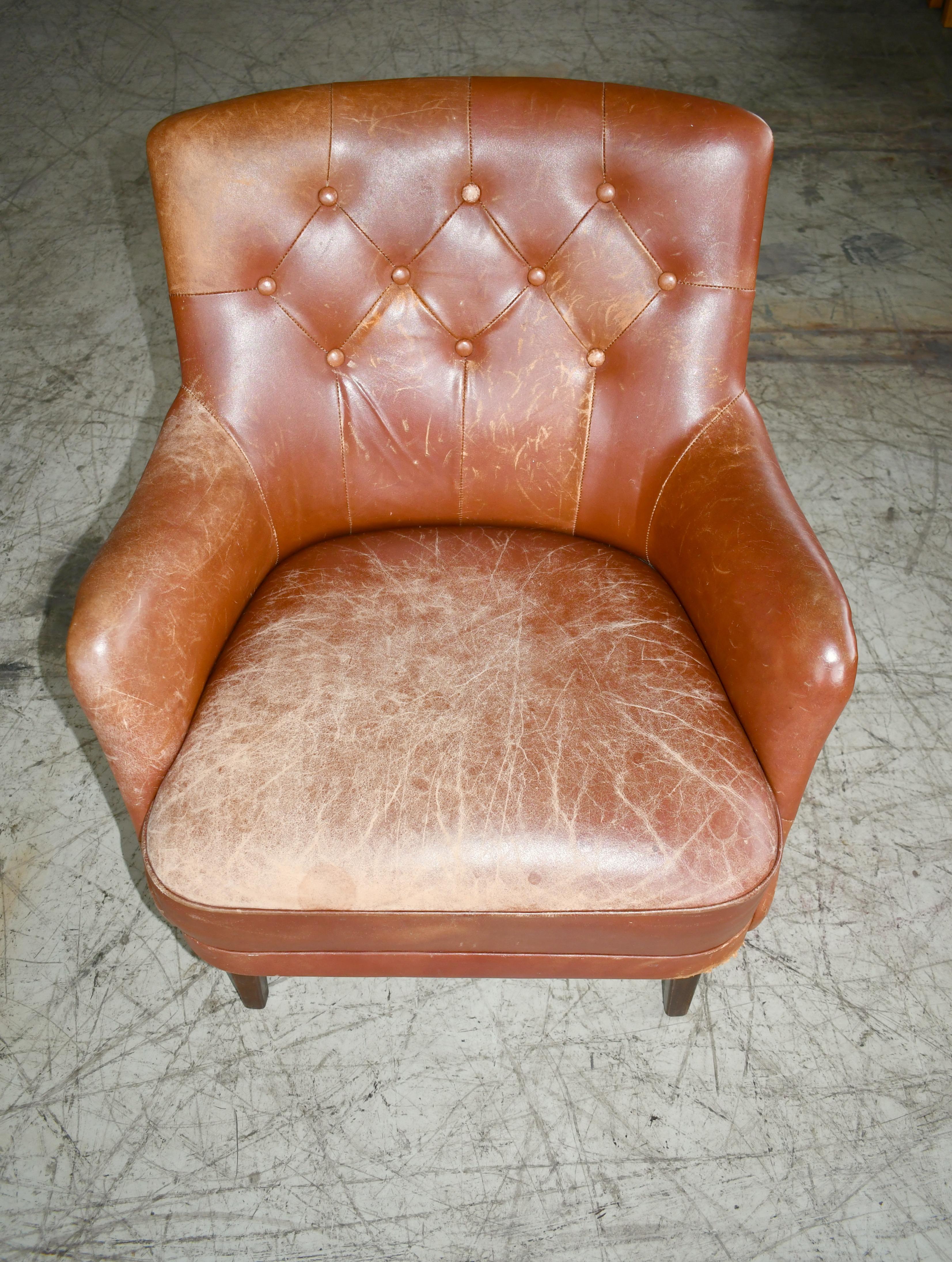 leather easy chair