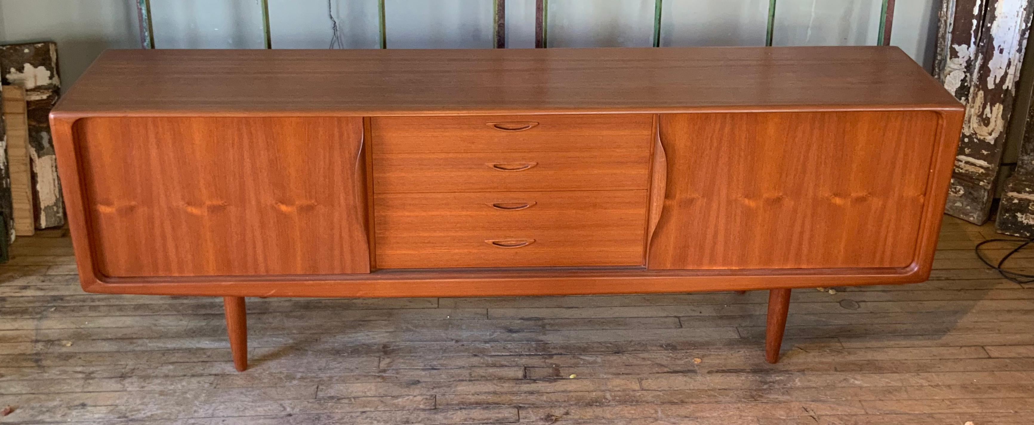 Danish 1950s Teak Credenza Cabinet 4