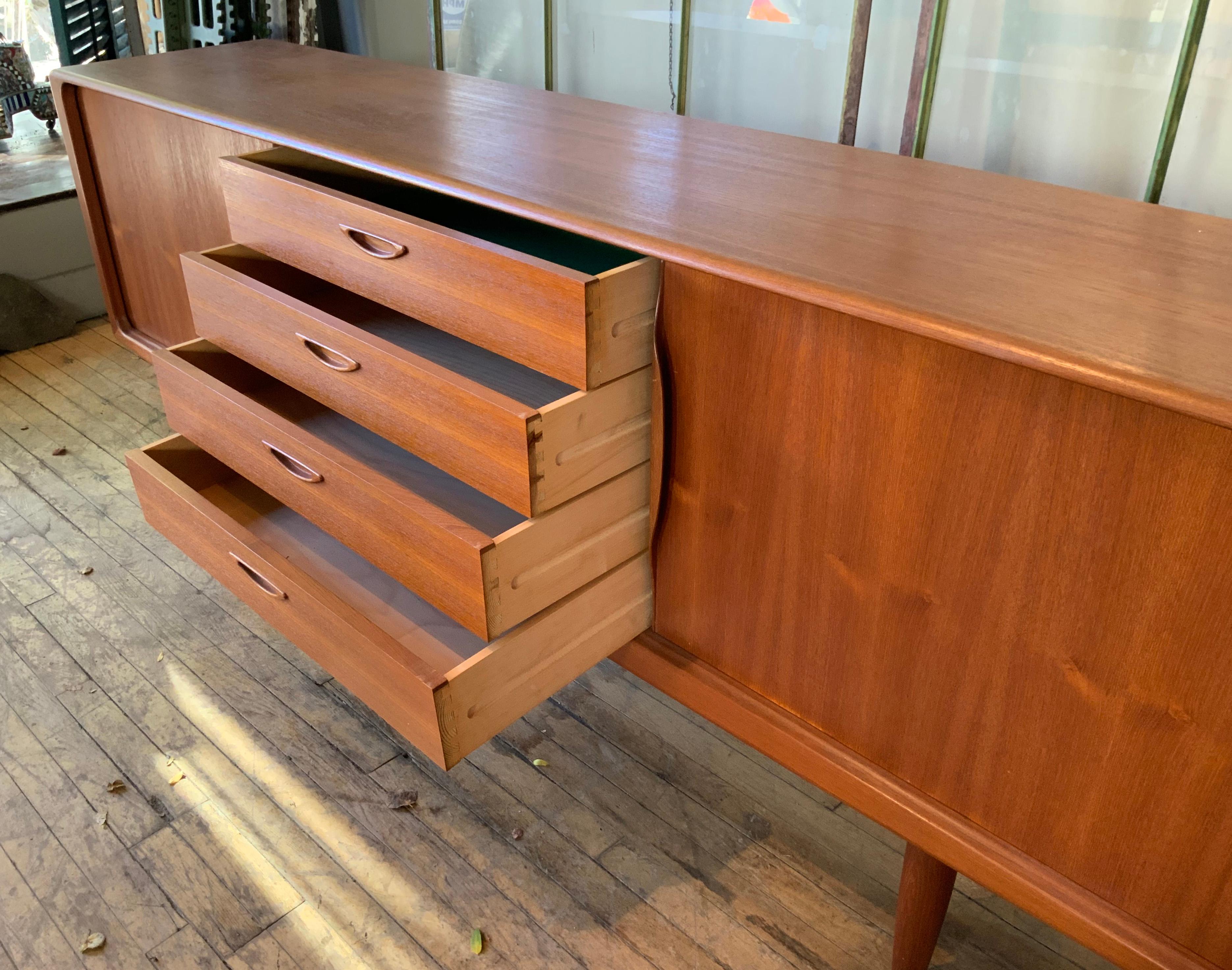 Mid-20th Century Danish 1950s Teak Credenza Cabinet