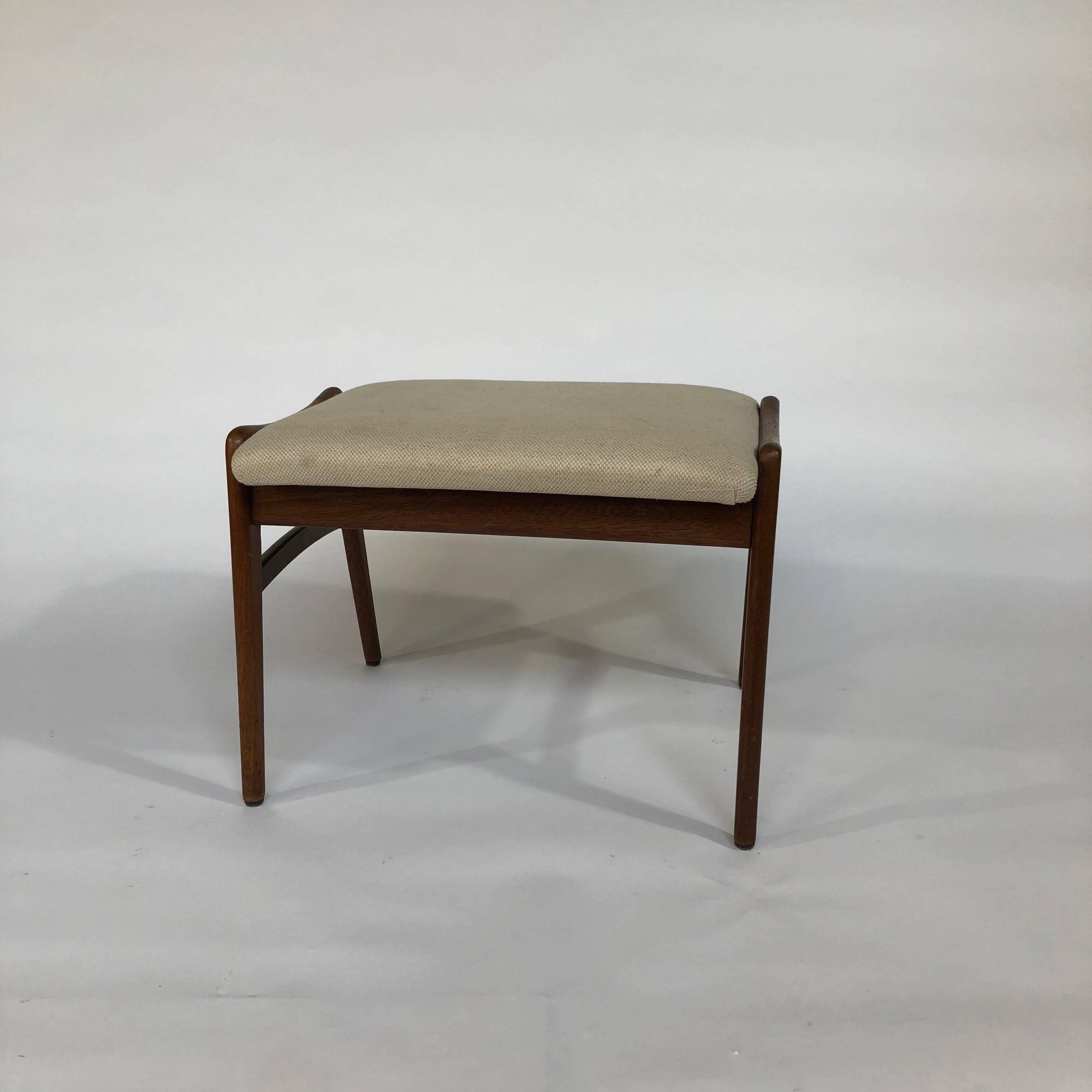 1950s teak wood footstool 